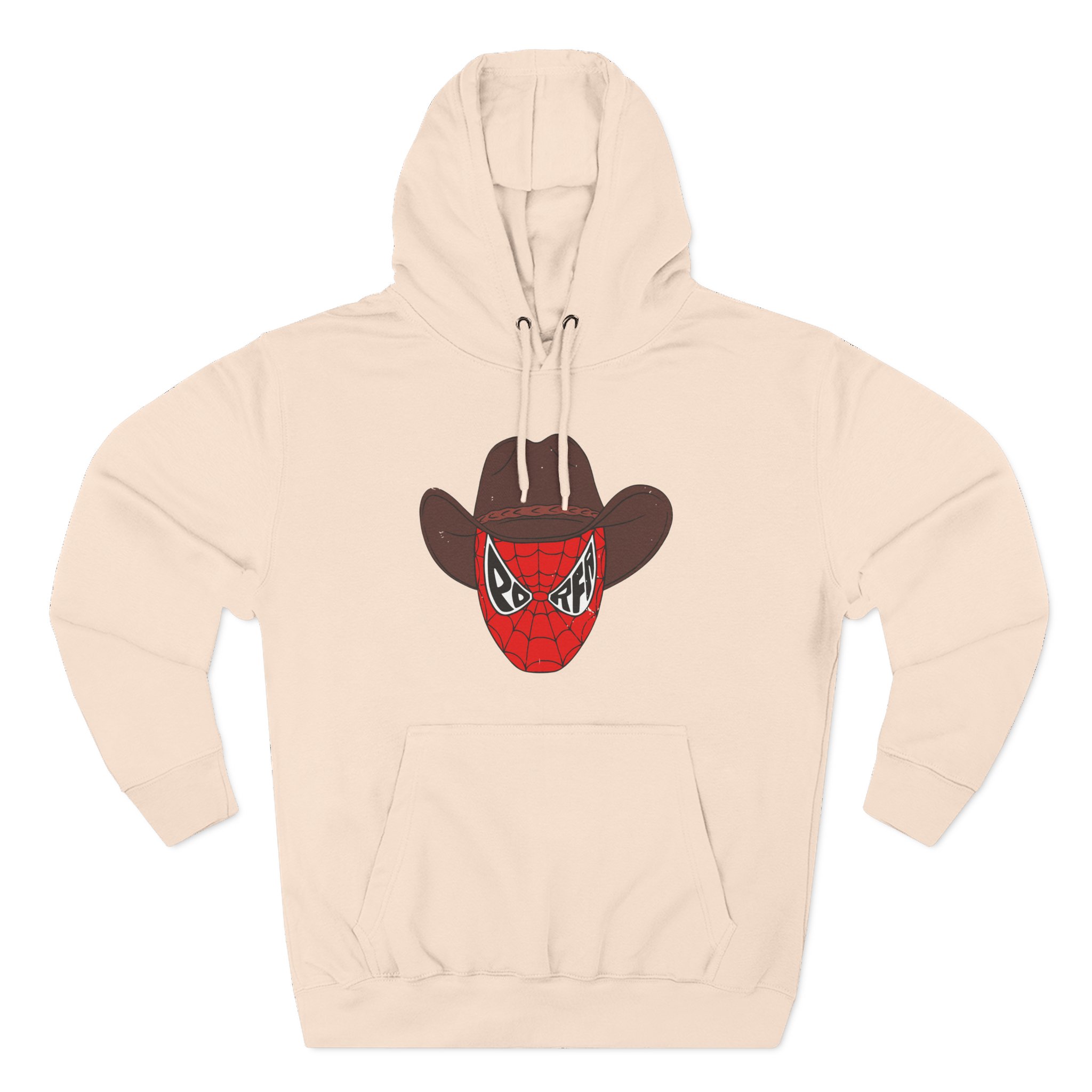 Porfa Spider Man Cowboy Hat Three-Panel Fleece Hoodie