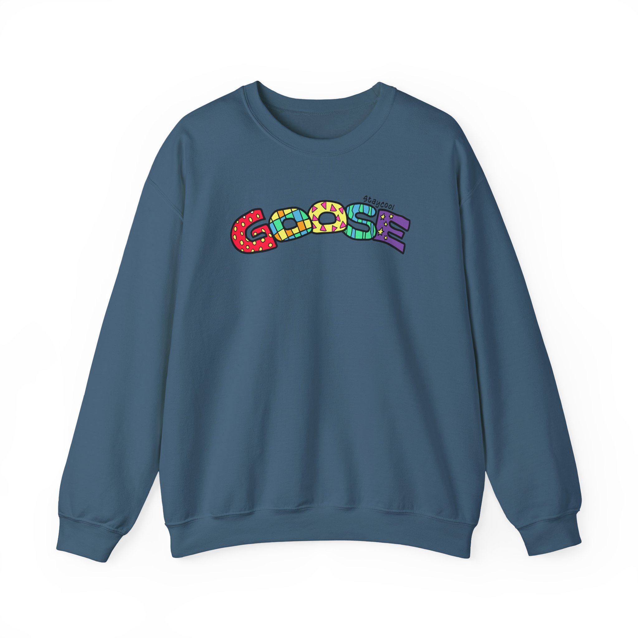 Goose x Staycool   Rainbow Unisex Heavy Blendâ„¢ Crewneck Sweatshirt