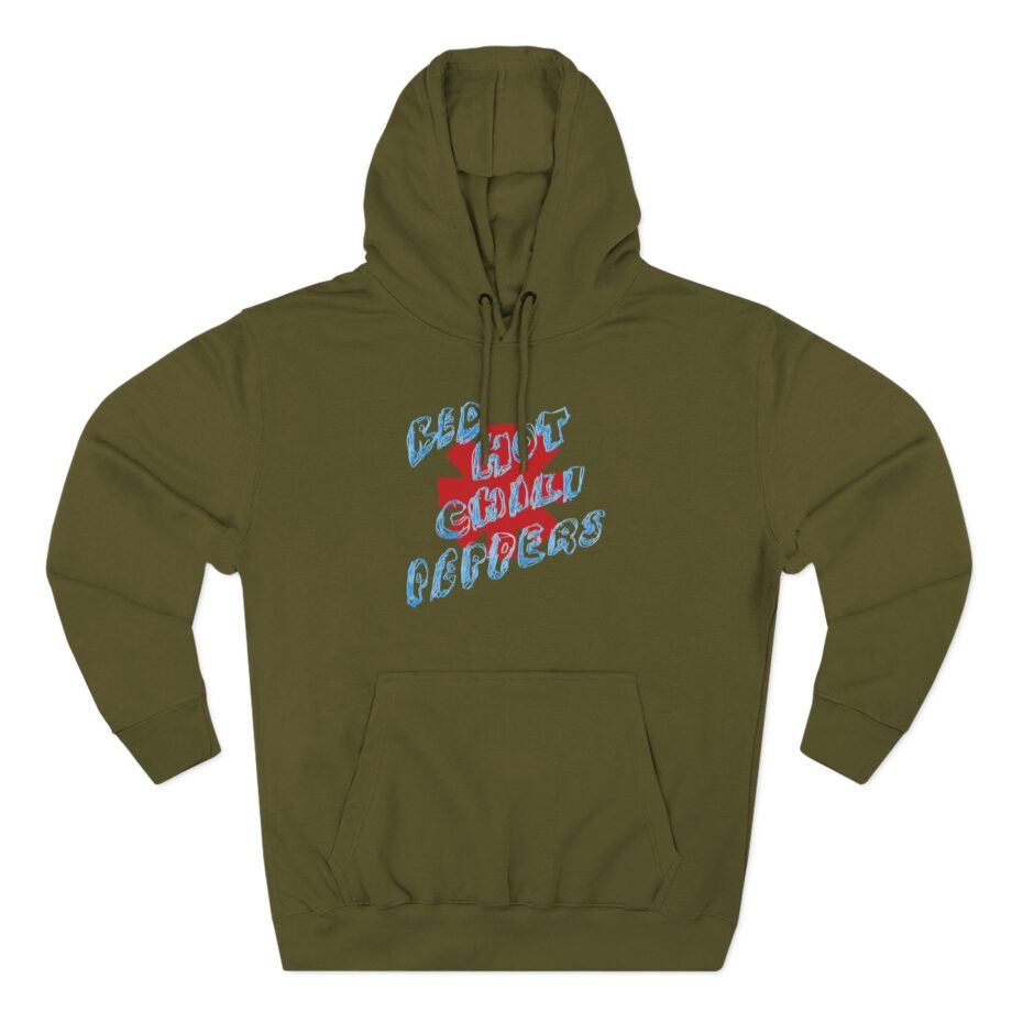 Red Hot Chili Peppers Scribbled Logo Three-Panel Fleece Hoodie
