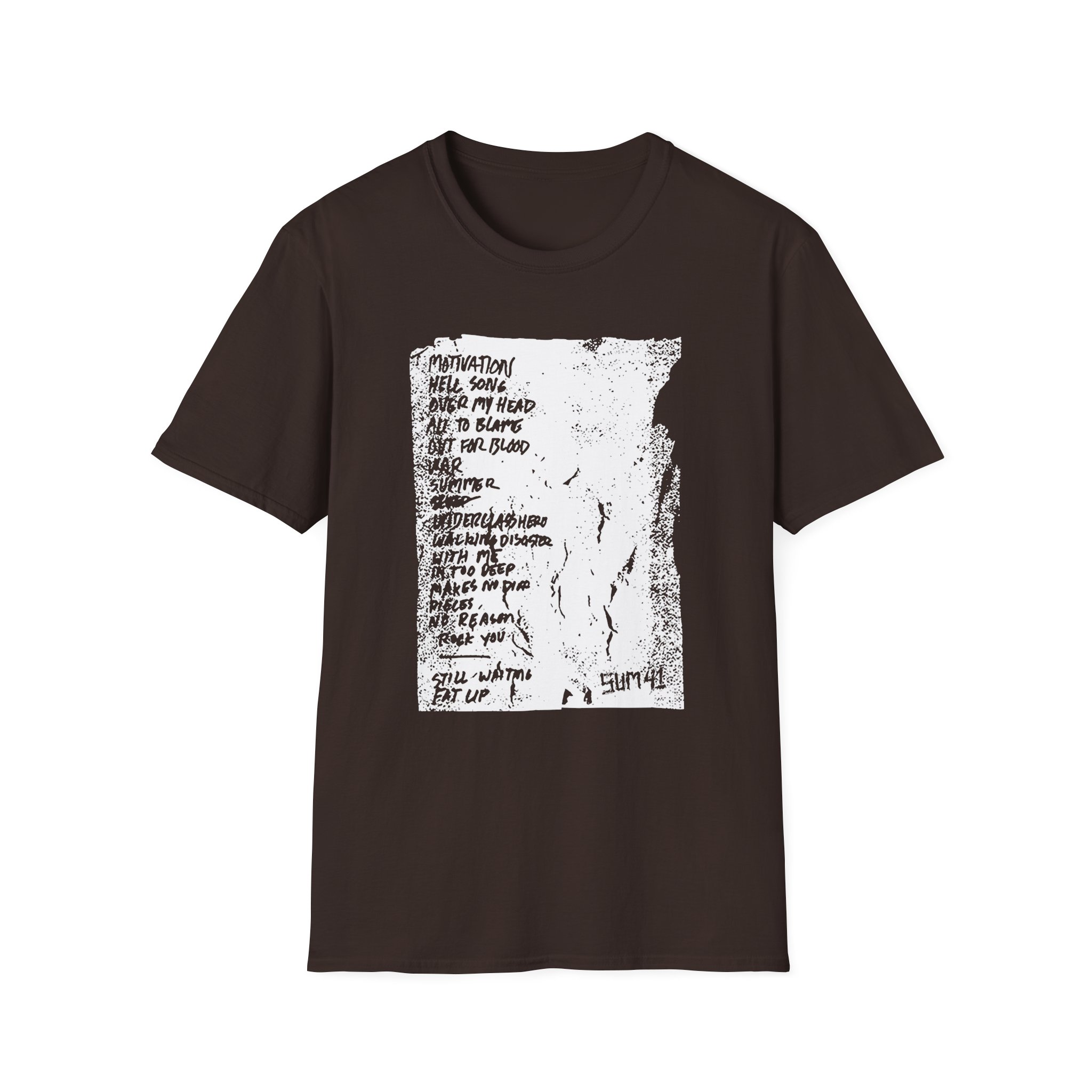 Sum 41 Setlist Unisex Softstyle T-Shirt