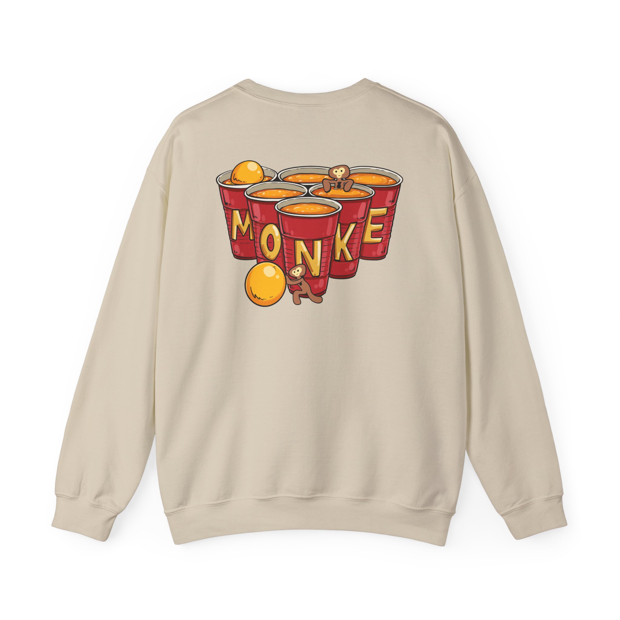 Spoonkidv Monke Pong Unisex Heavy Blendâ„¢ Crewneck Sweatshirt