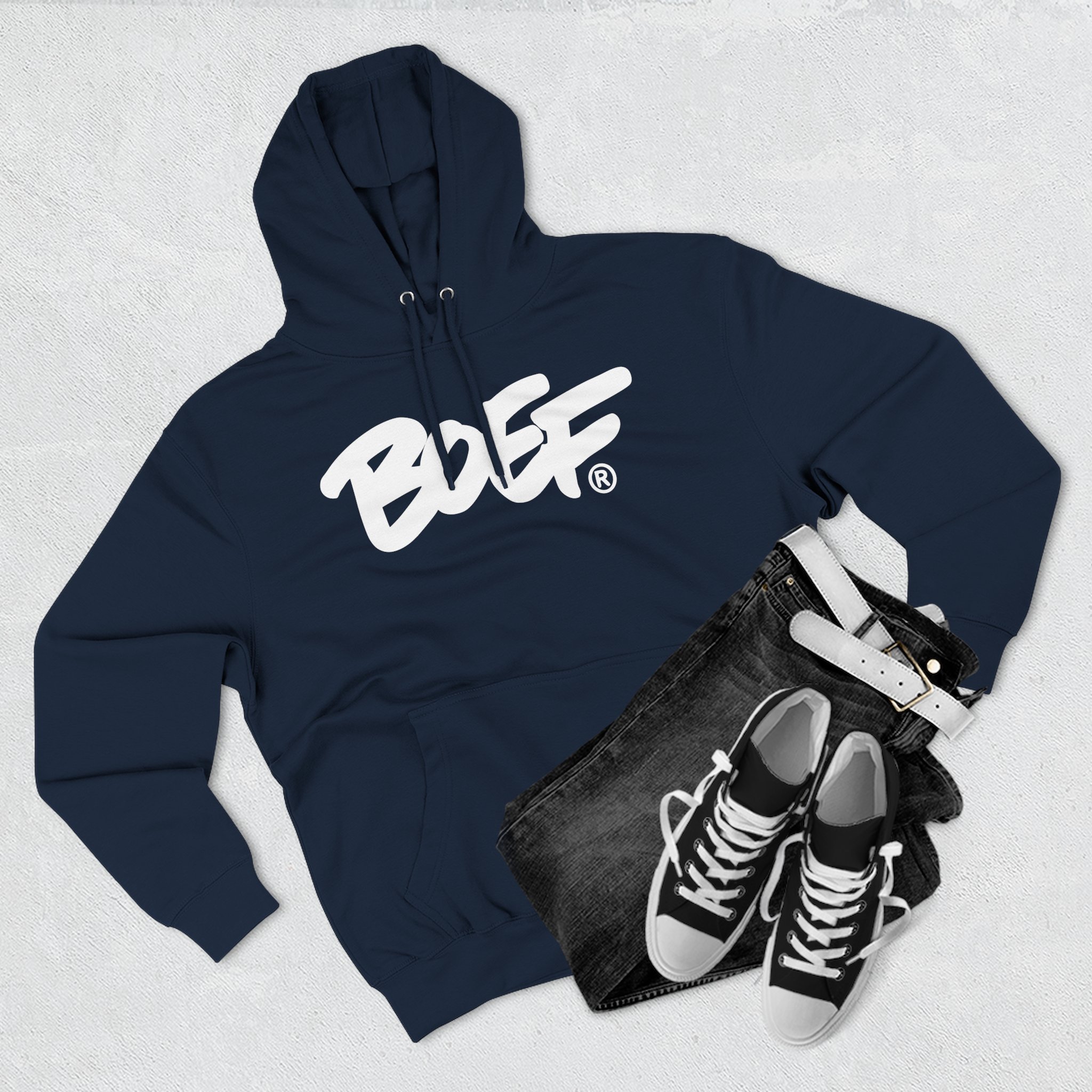 Boef Three-Panel Fleece Hoodie