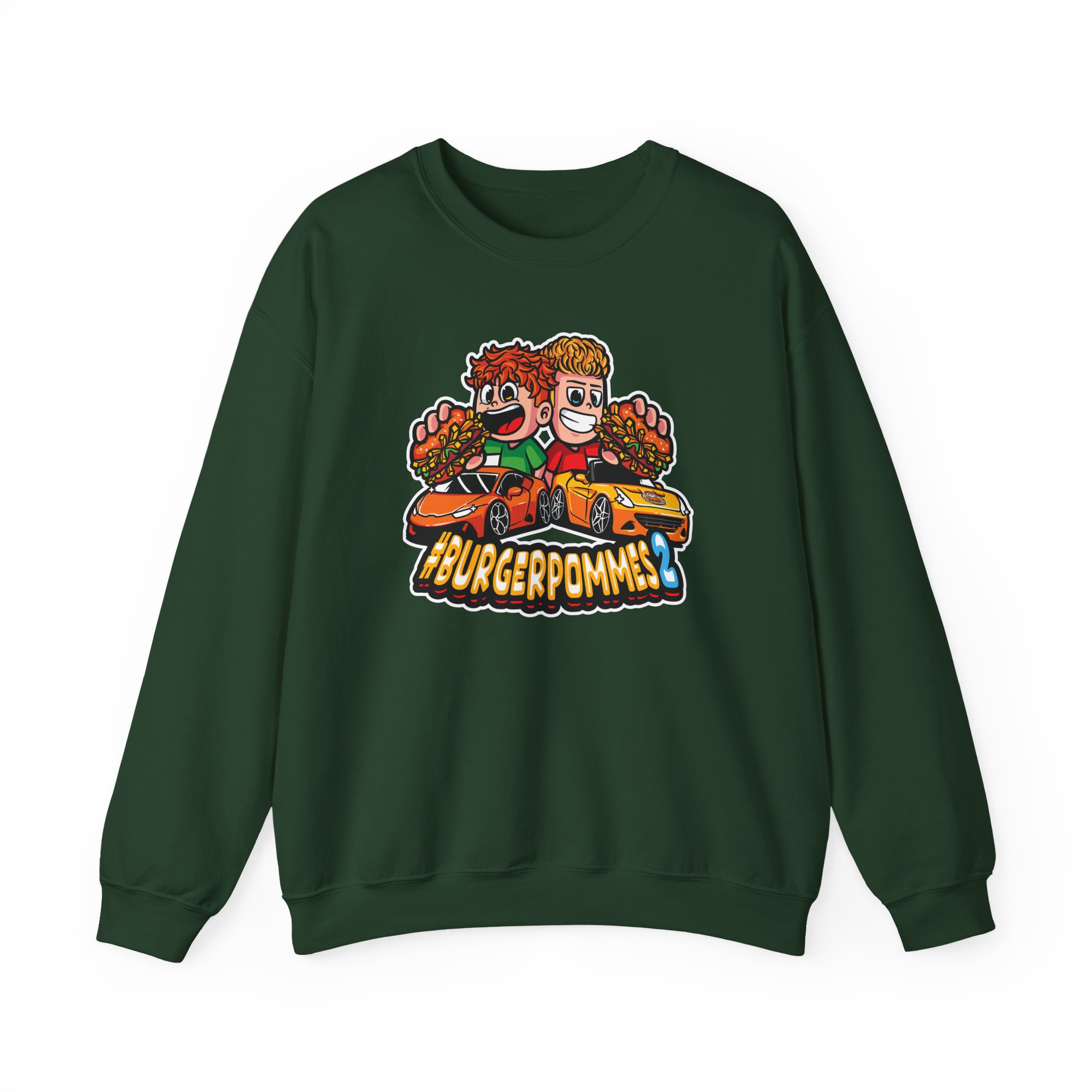 Burger Pommes Unisex Heavy Blendâ„¢ Crewneck Sweatshirt