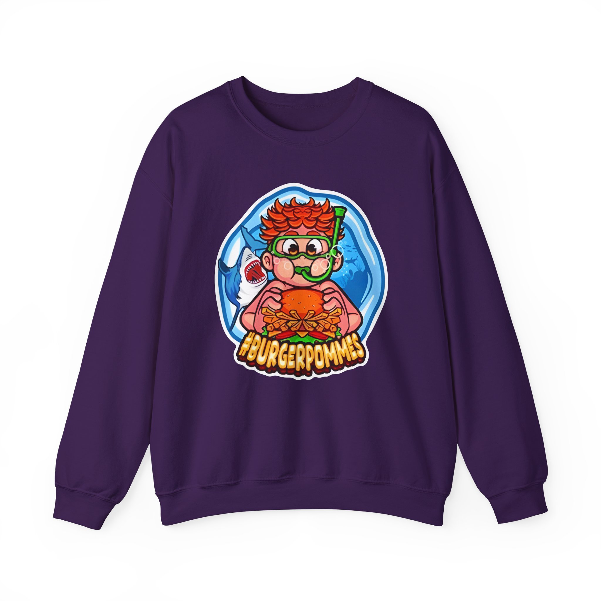 Burger Pommes Unisex Heavy Blendâ„¢ Crewneck Sweatshirt