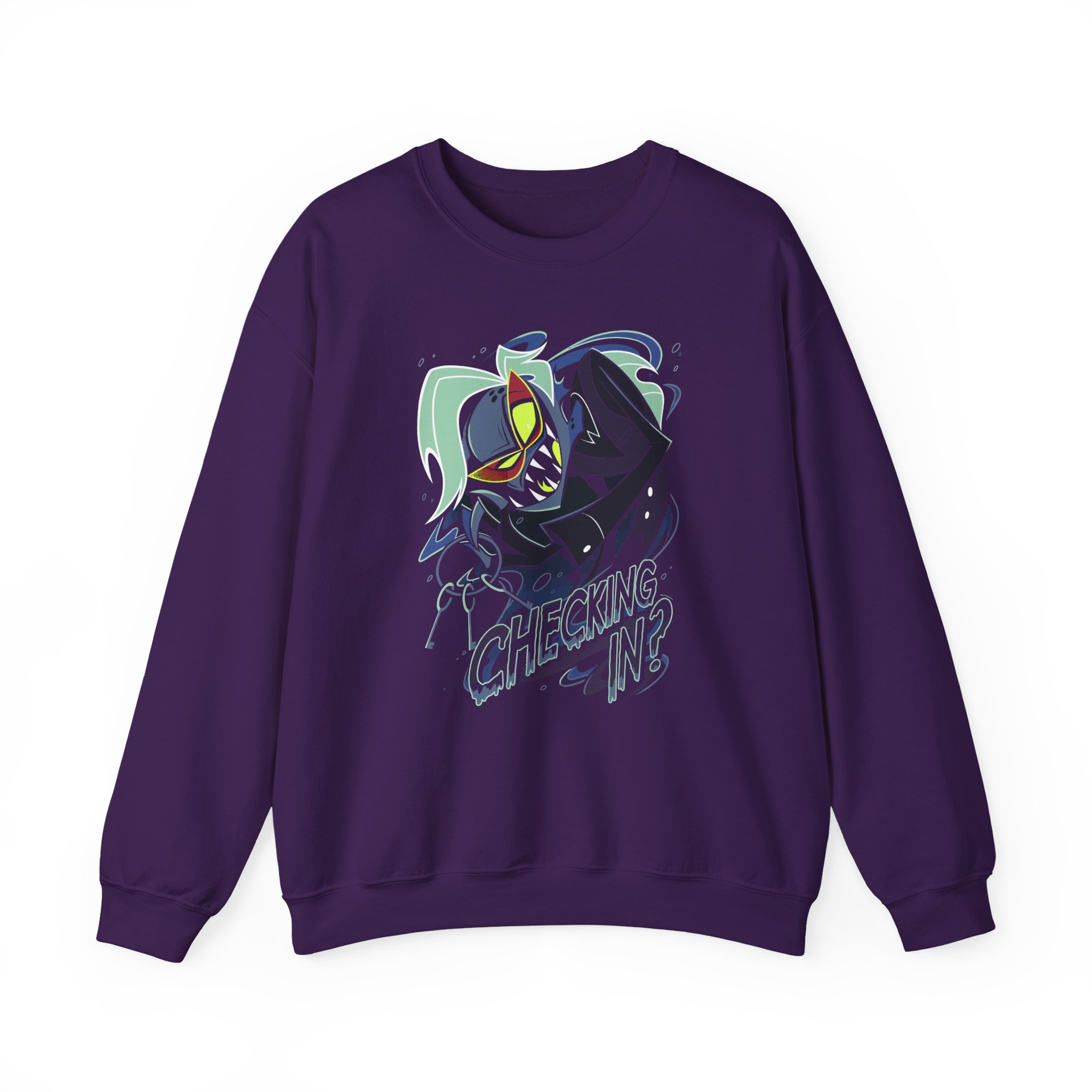 Vivziepop Checking in Unisex Heavy Blendâ„¢ Crewneck Sweatshirt