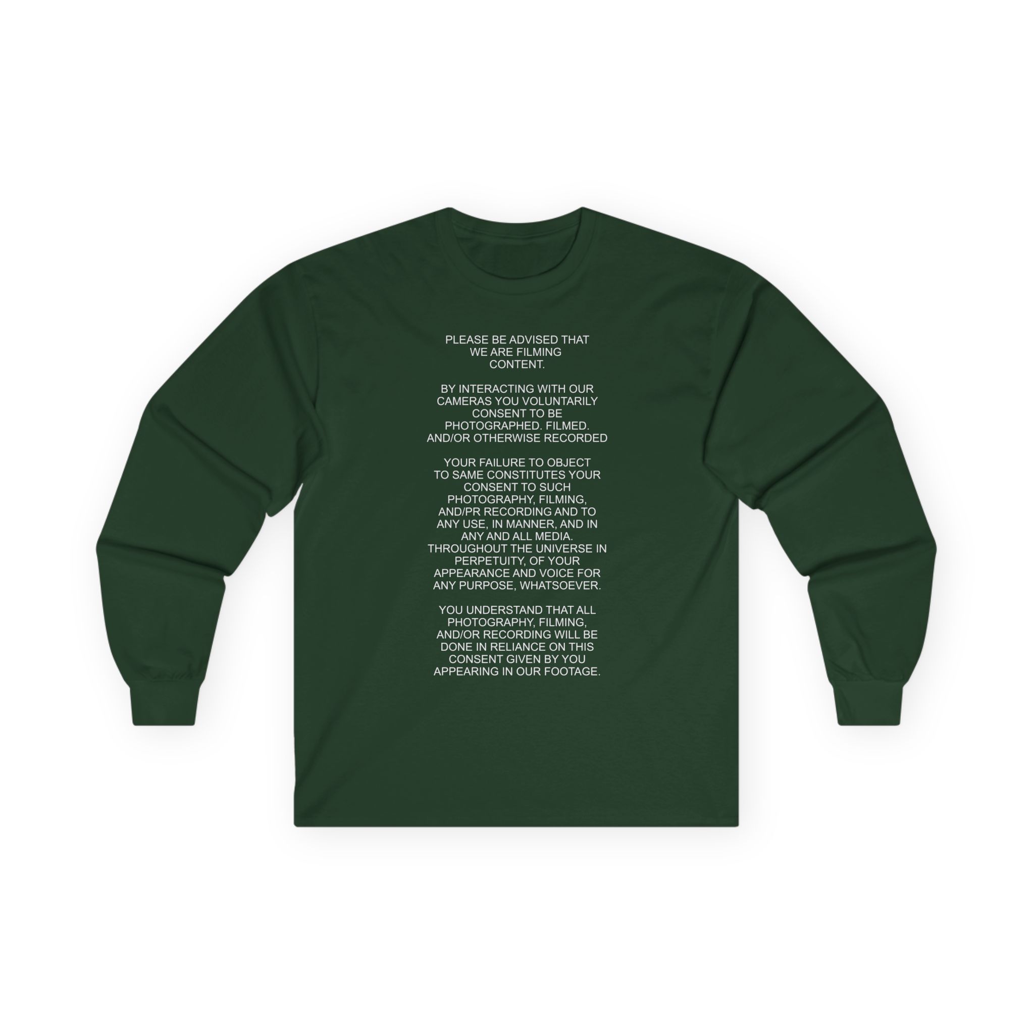 Nekrogoblikon We Are Filming Content Unisex Ultra Cotton Long Sleeve Tee