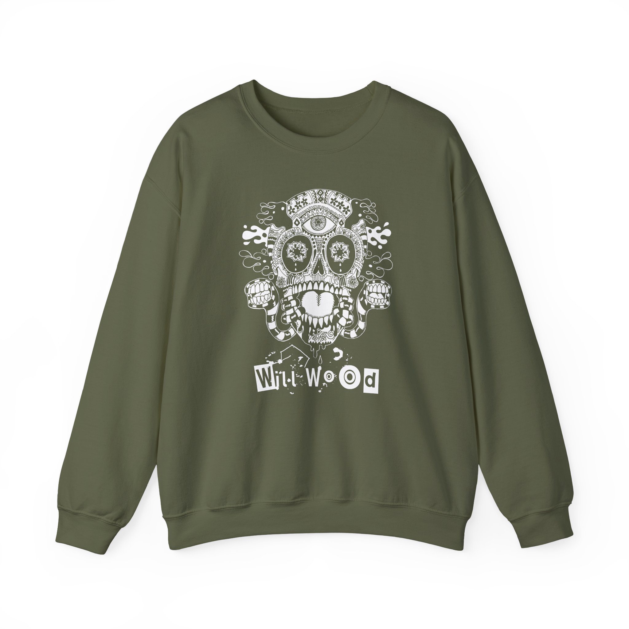 Will Wood Host Skull Unisex Heavy Blendâ„¢ Crewneck Sweatshirt