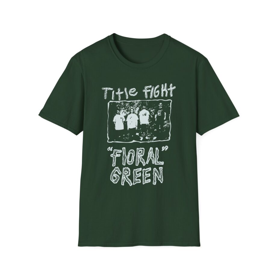 Title Fight Floral Green Unisex Softstyle T-Shirt