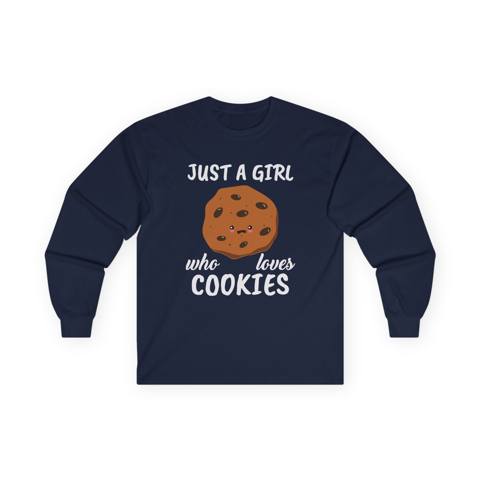 Cookieswirlc Just a Girl Who Loves Cookies Unisex Ultra Cotton Long Sleeve Tee