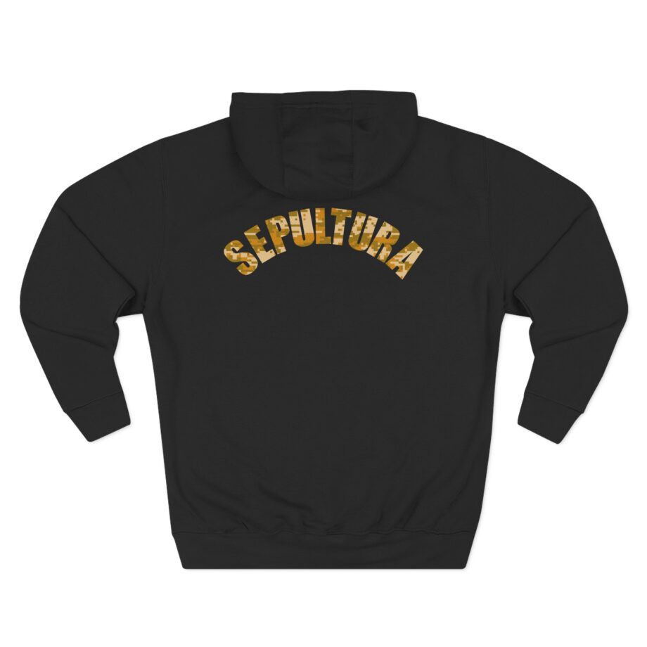 Sepultura Desert Camo S Logo Three-Panel Fleece Hoodie