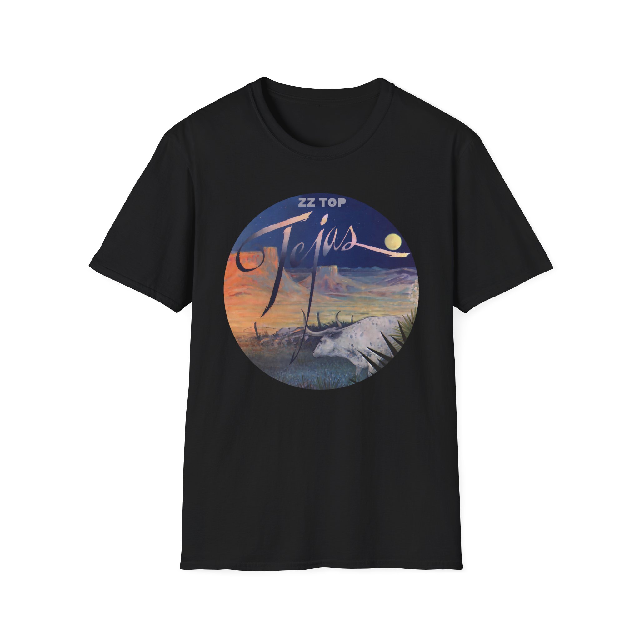 ZZ Top 1976 Tejas Beige Unisex Softstyle T-Shirt