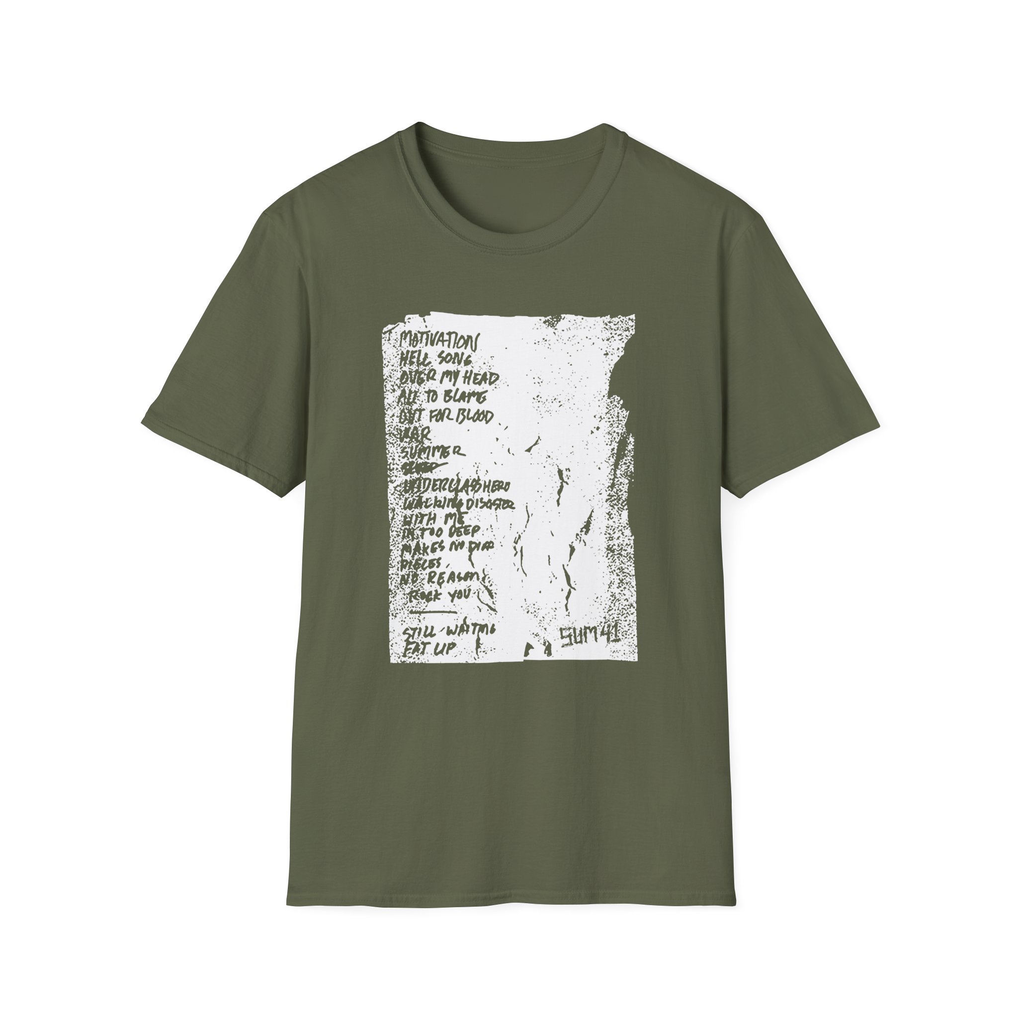 Sum 41 Setlist Unisex Softstyle T-Shirt