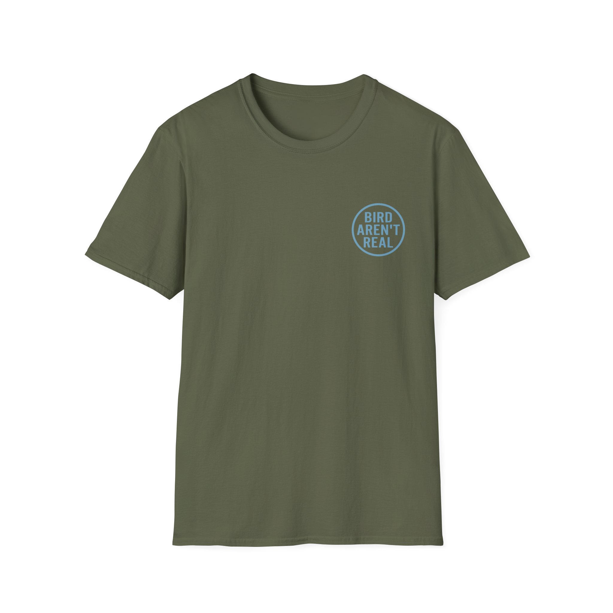 Birds Arent Real Trench Coat Hemp Unisex Softstyle T-Shirt