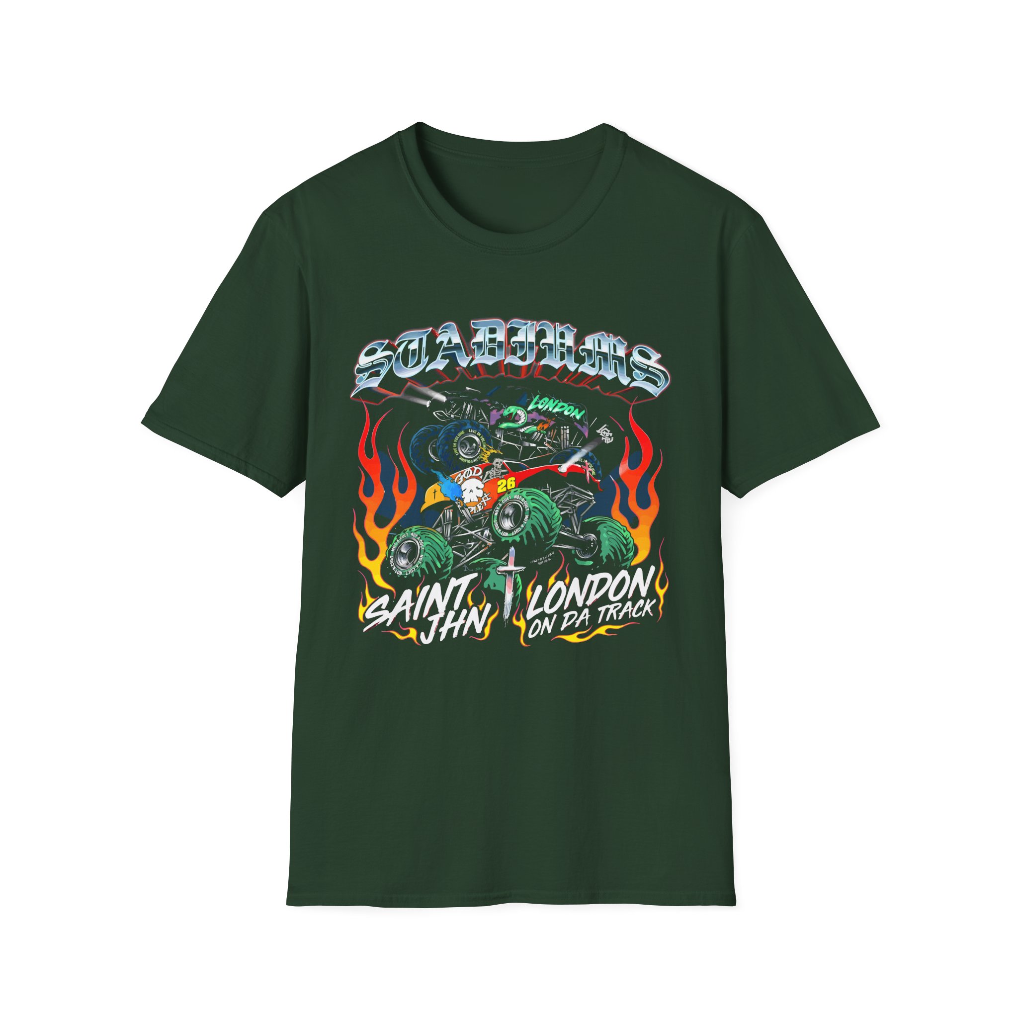 Saint Jhn Stadiums With London on Da Track Unisex Softstyle T-Shirt