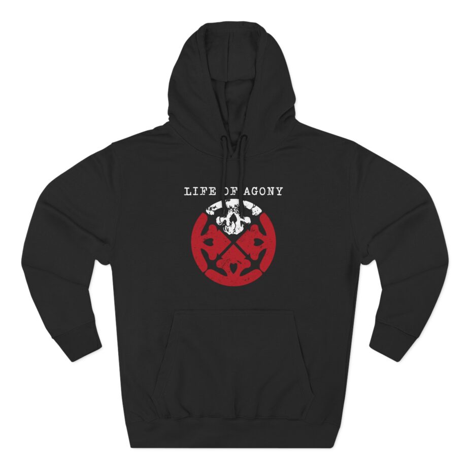 Vtg Life of Agony Band Music Star Three-Panel Fleece Hoodie