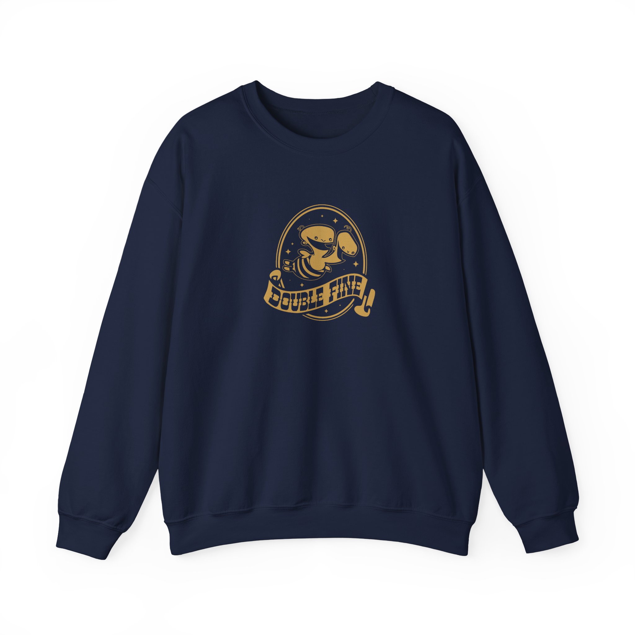Double Fine Golden Two-headed Baby Unisex Heavy Blendâ„¢ Crewneck Sweatshirt