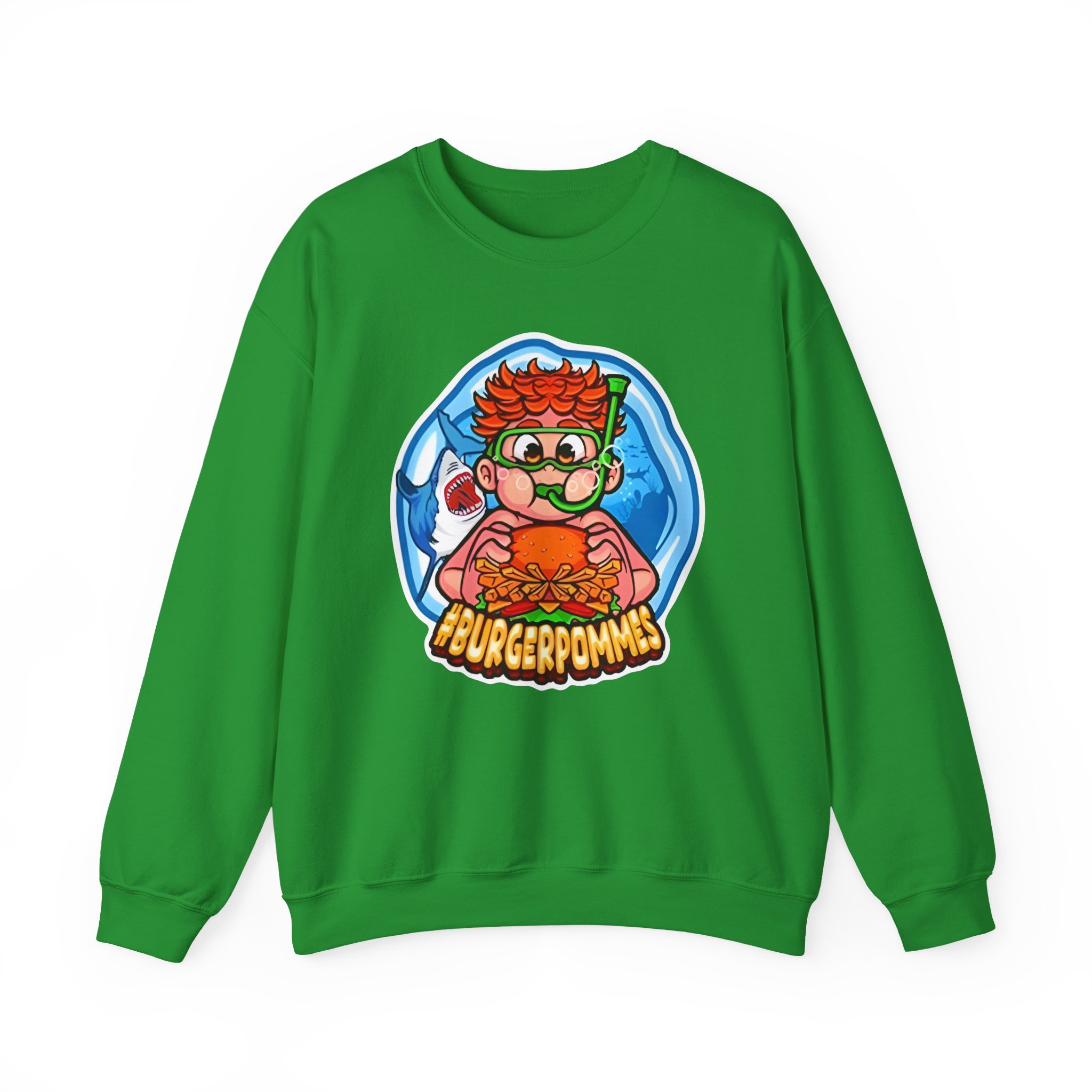 Burger Pommes Unisex Heavy Blendâ„¢ Crewneck Sweatshirt