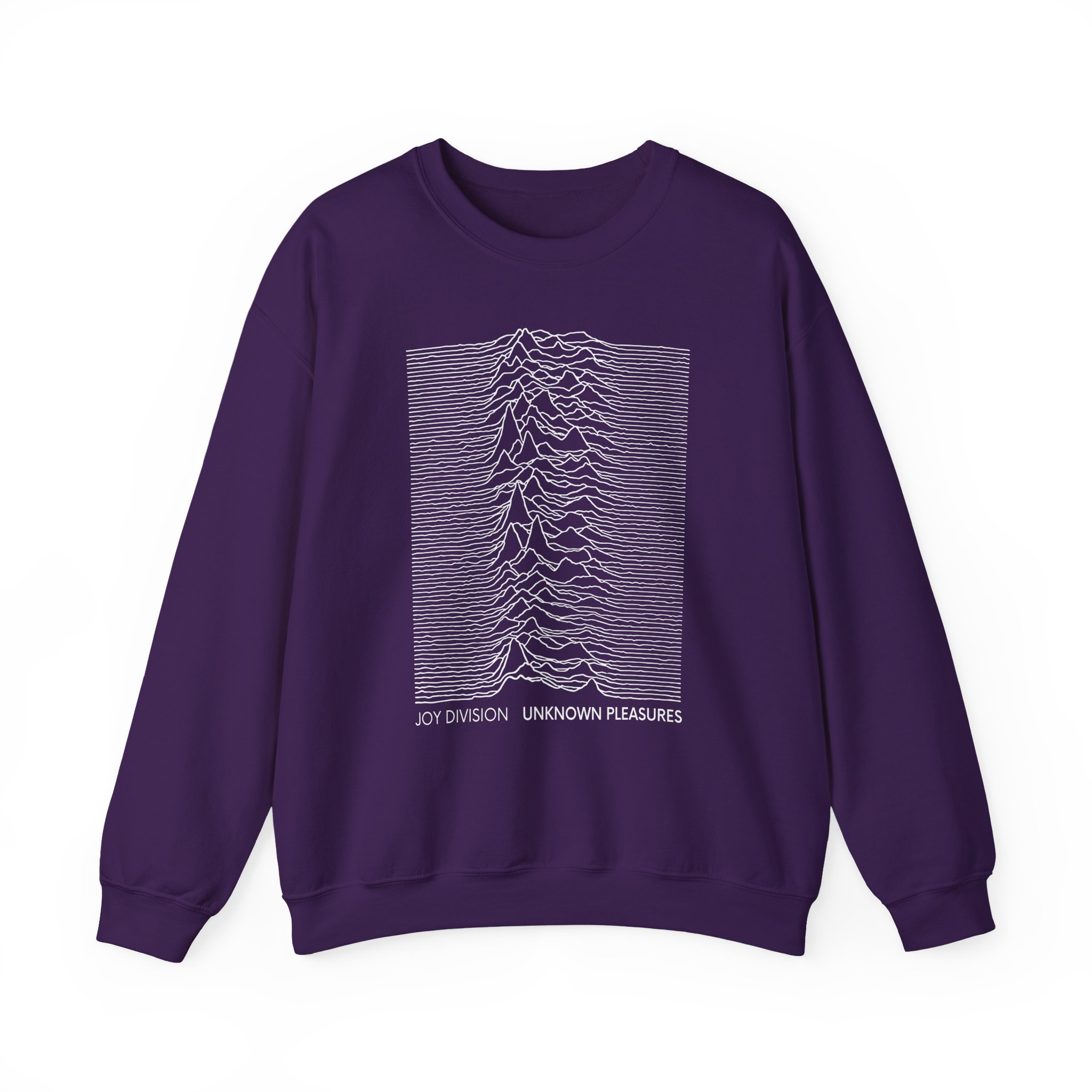 Joy Division Unknown Pleasures Text Unisex Heavy Blendâ„¢ Crewneck Sweatshirt