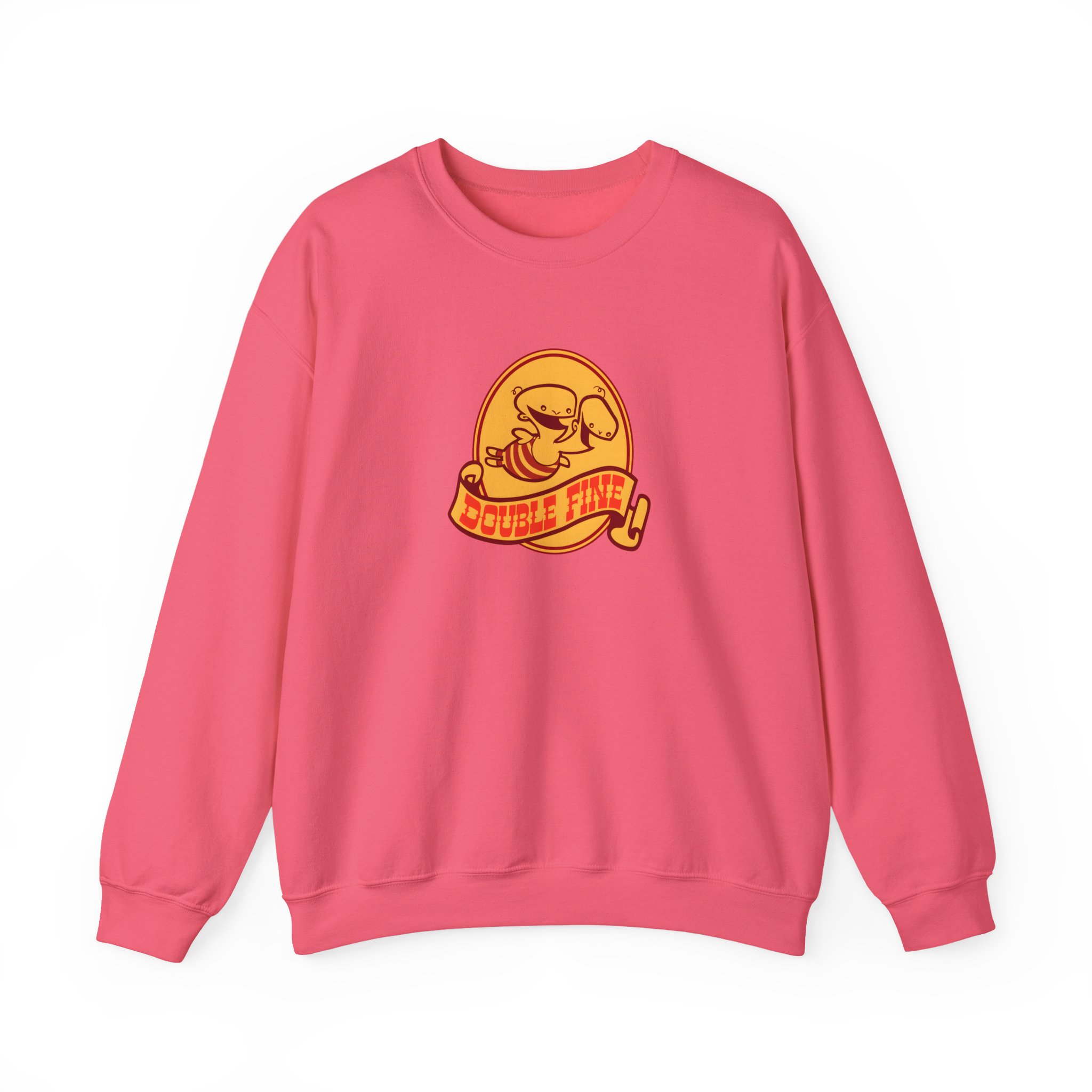 Double Fine Golden Two-headed Baby Unisex Heavy Blendâ„¢ Crewneck Sweatshirt