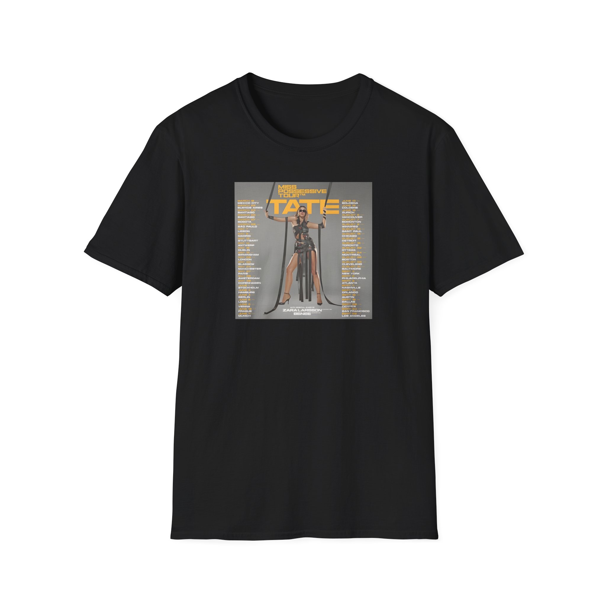 Tate Mcrae Miss Possessive Tour 2025 Unisex Softstyle T-Shirt
