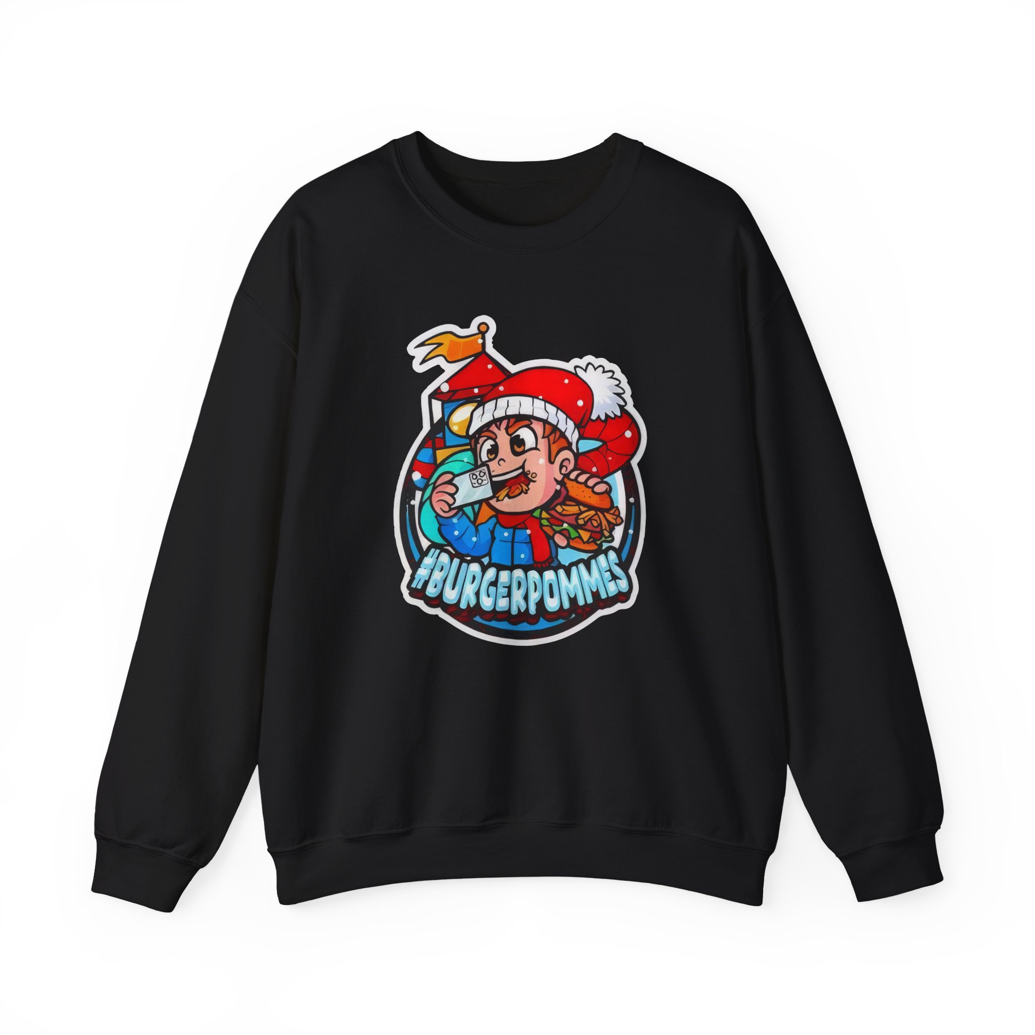 Burger Pommes Unisex Heavy Blendâ„¢ Crewneck Sweatshirt