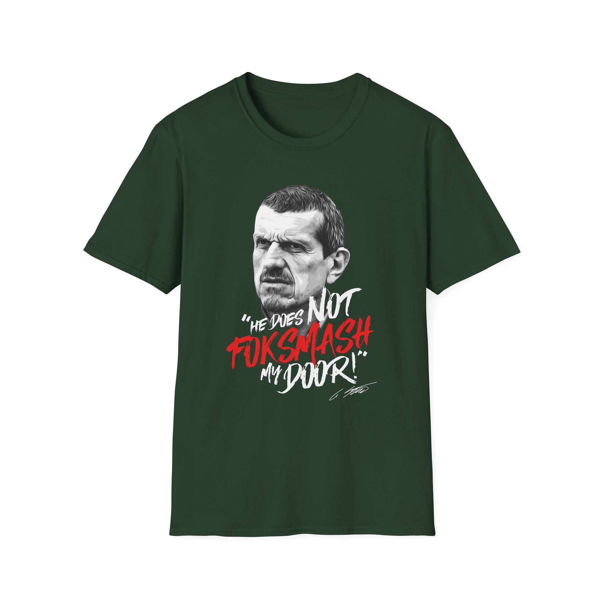 Haas F1 Foksmash-face Unisex Softstyle T-Shirt