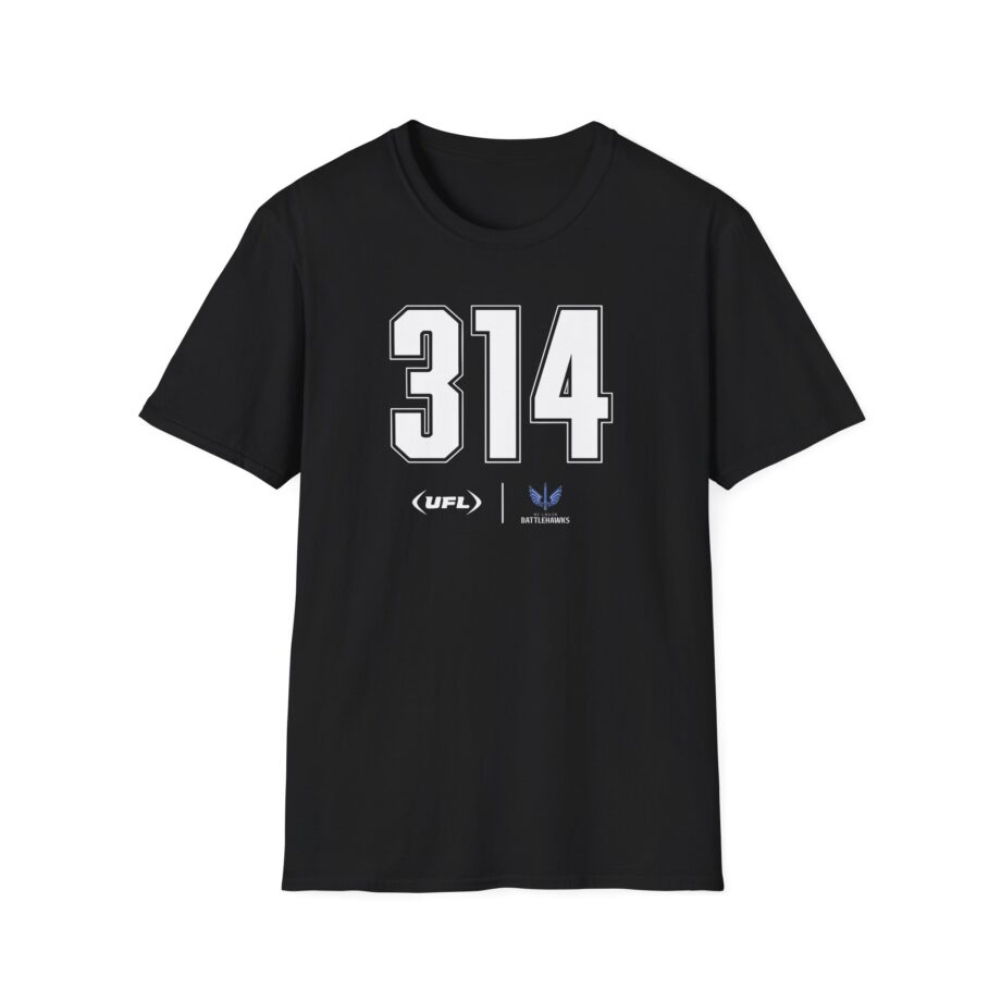 St. Louis Battlehawks Area Code Unisex Softstyle T-Shirt