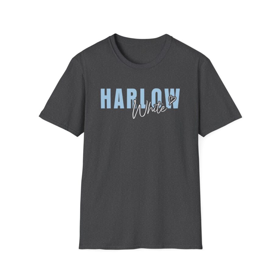 Harlow and Popcorn White Unisex Softstyle T-Shirt