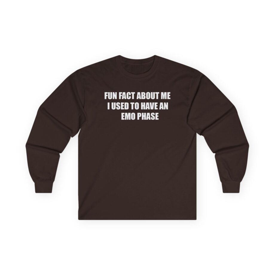 Jake & Johnnie Fun Fact About Me I Used to Have an Emo Phase Unisex Ultra Cotton Long Sleeve Tee