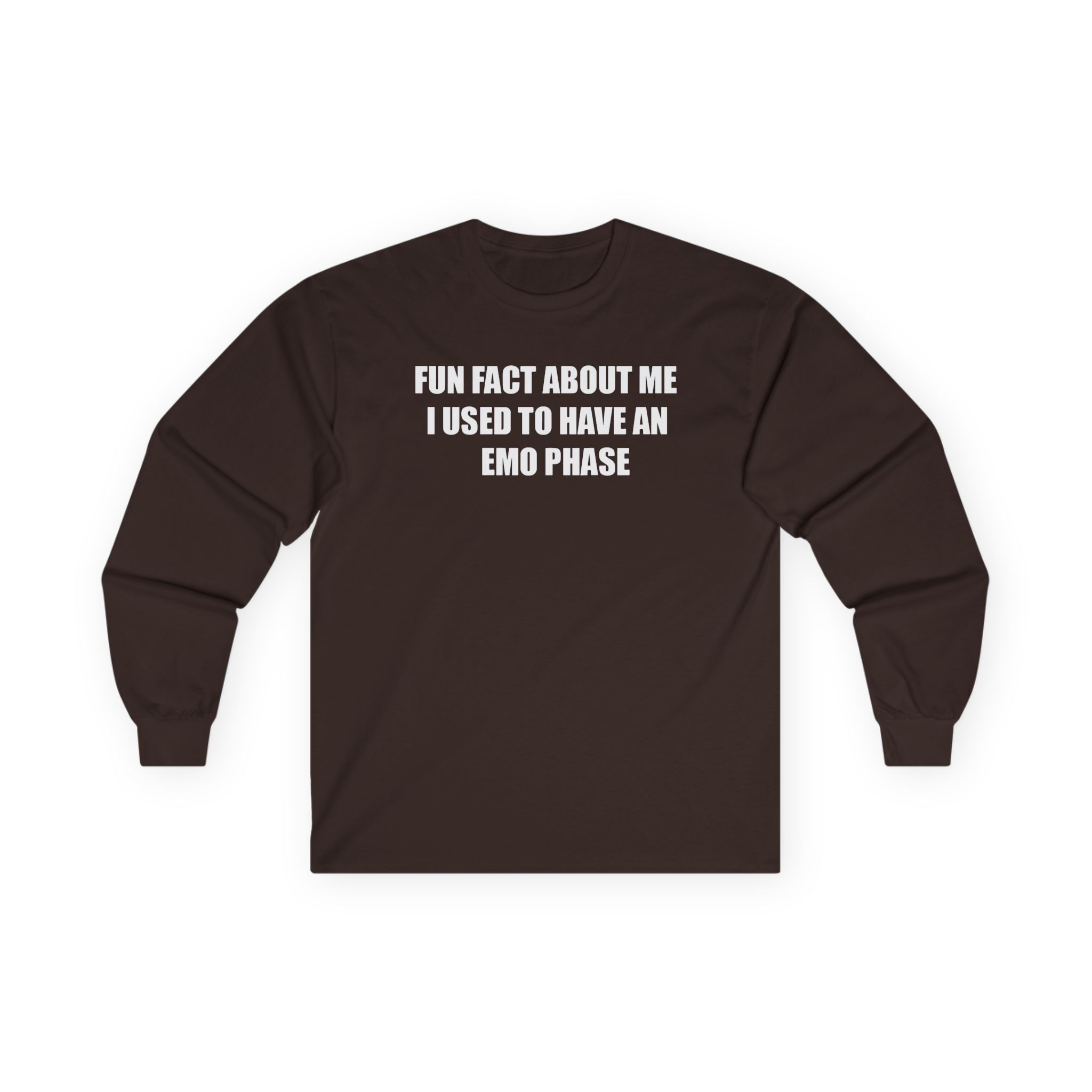 Jake & Johnnie Fun Fact About Me I Used to Have an Emo Phase Unisex Ultra Cotton Long Sleeve Tee