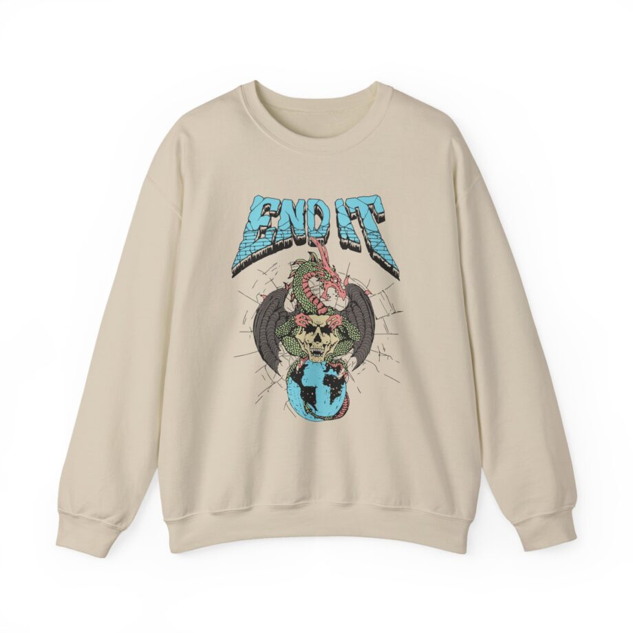 End It Dragon Skull Unisex Heavy Blend Crewneck Sweatshirt