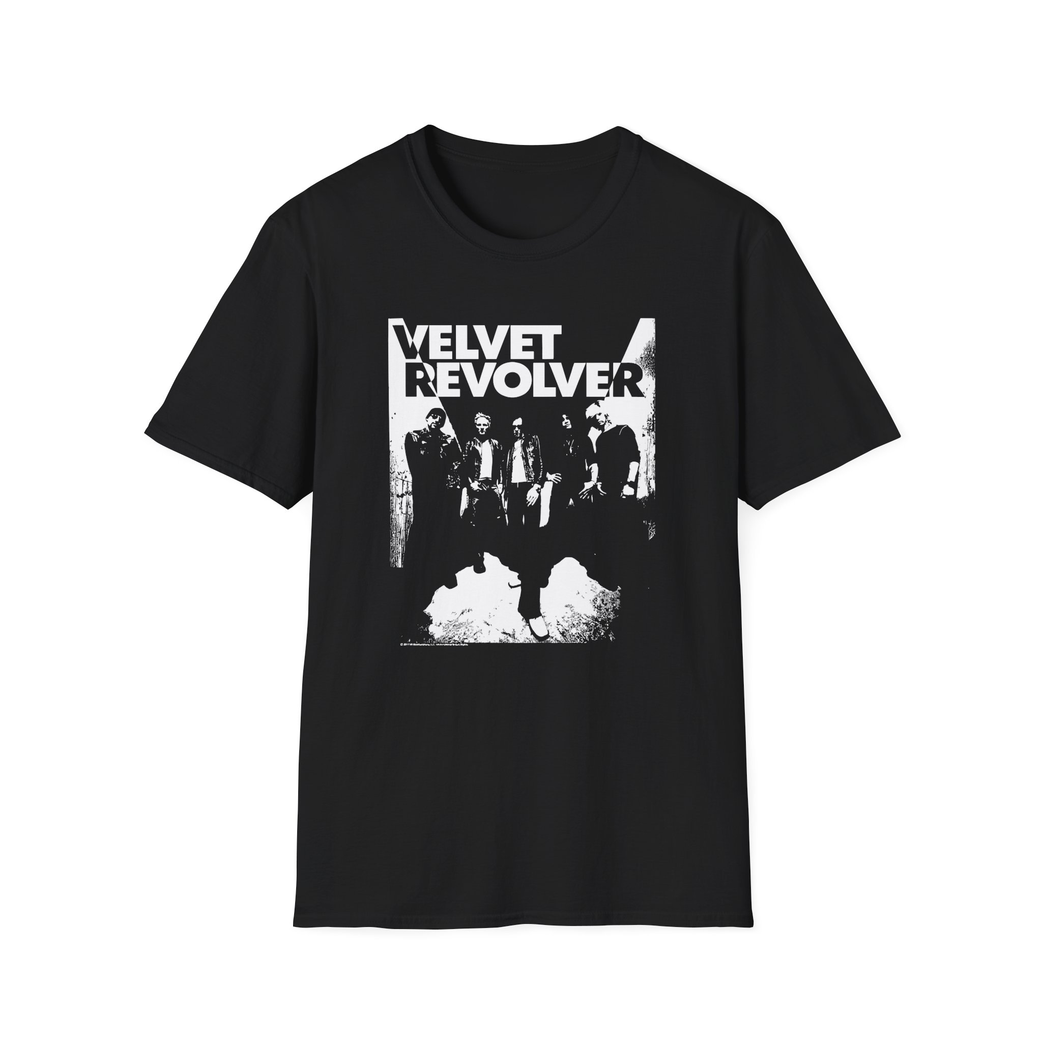 Velvet Revolver Velvet Skull Military Unisex Softstyle T-Shirt