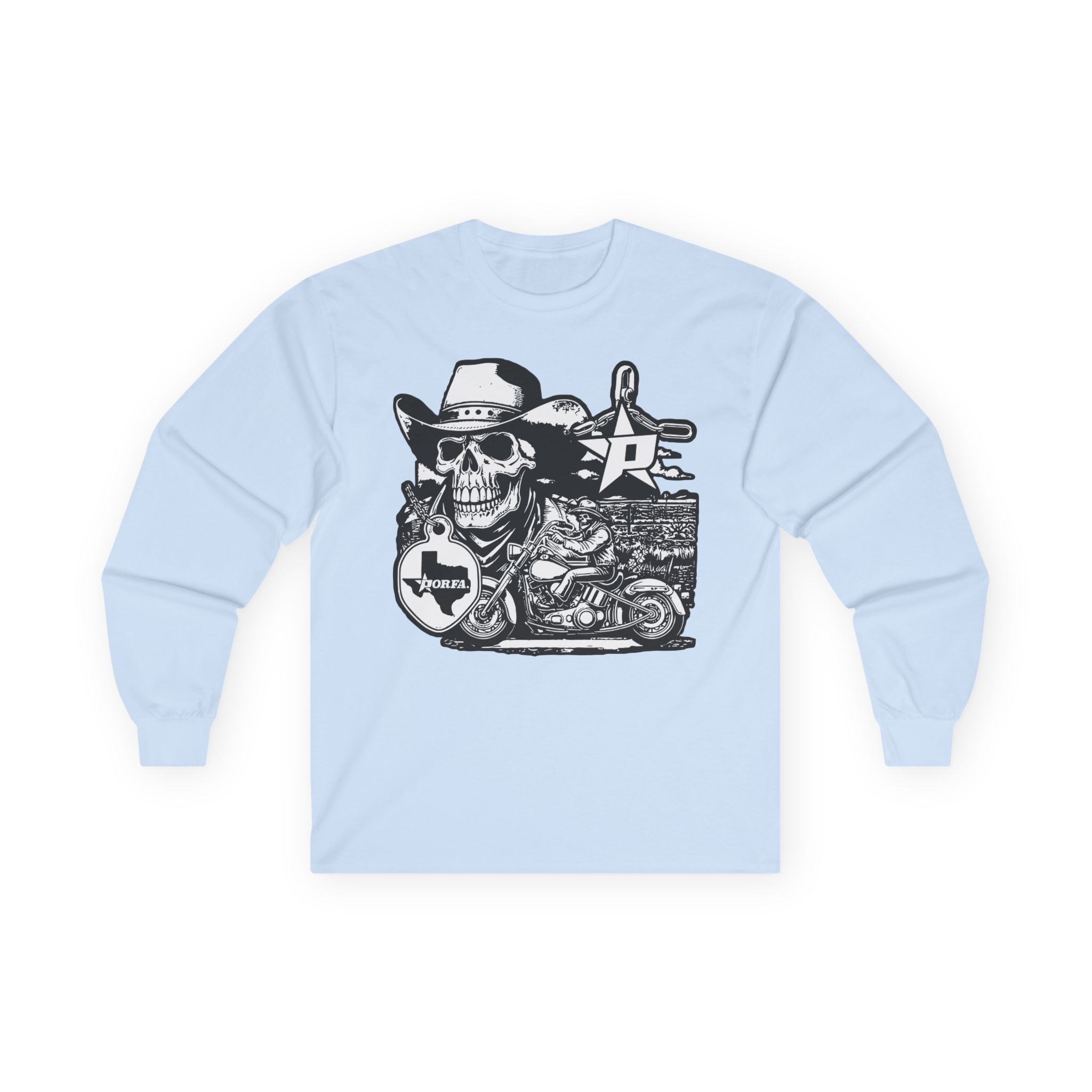 Porfa Texas Ride Unisex Ultra Cotton Long Sleeve Tee