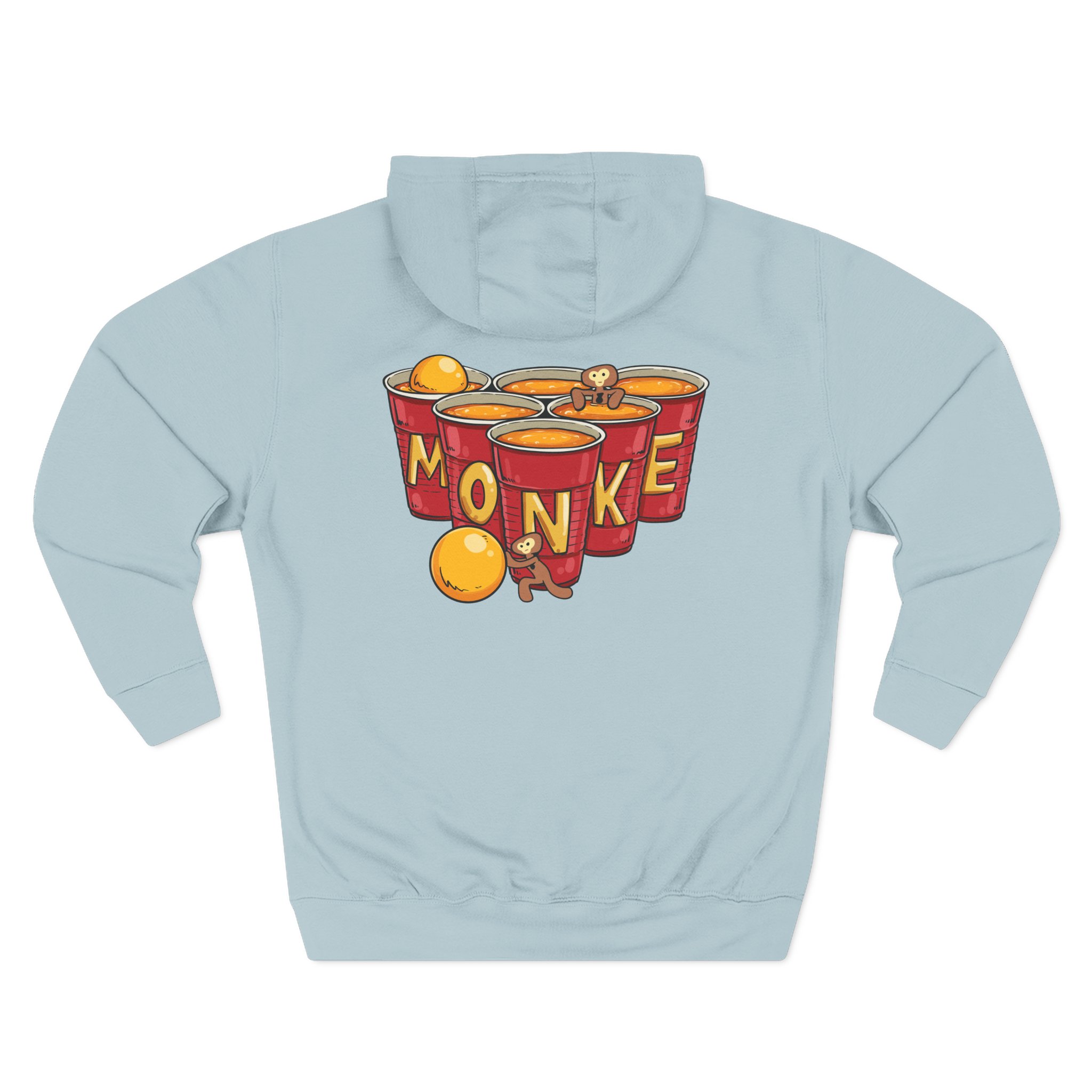 Spoonkidv Monke Pong Three-Panel Fleece Hoodie