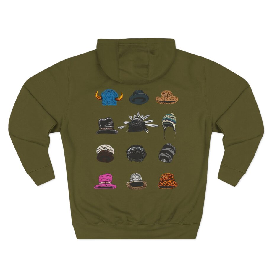 J High Times Hat Logo Three-Panel Fleece Hoodie