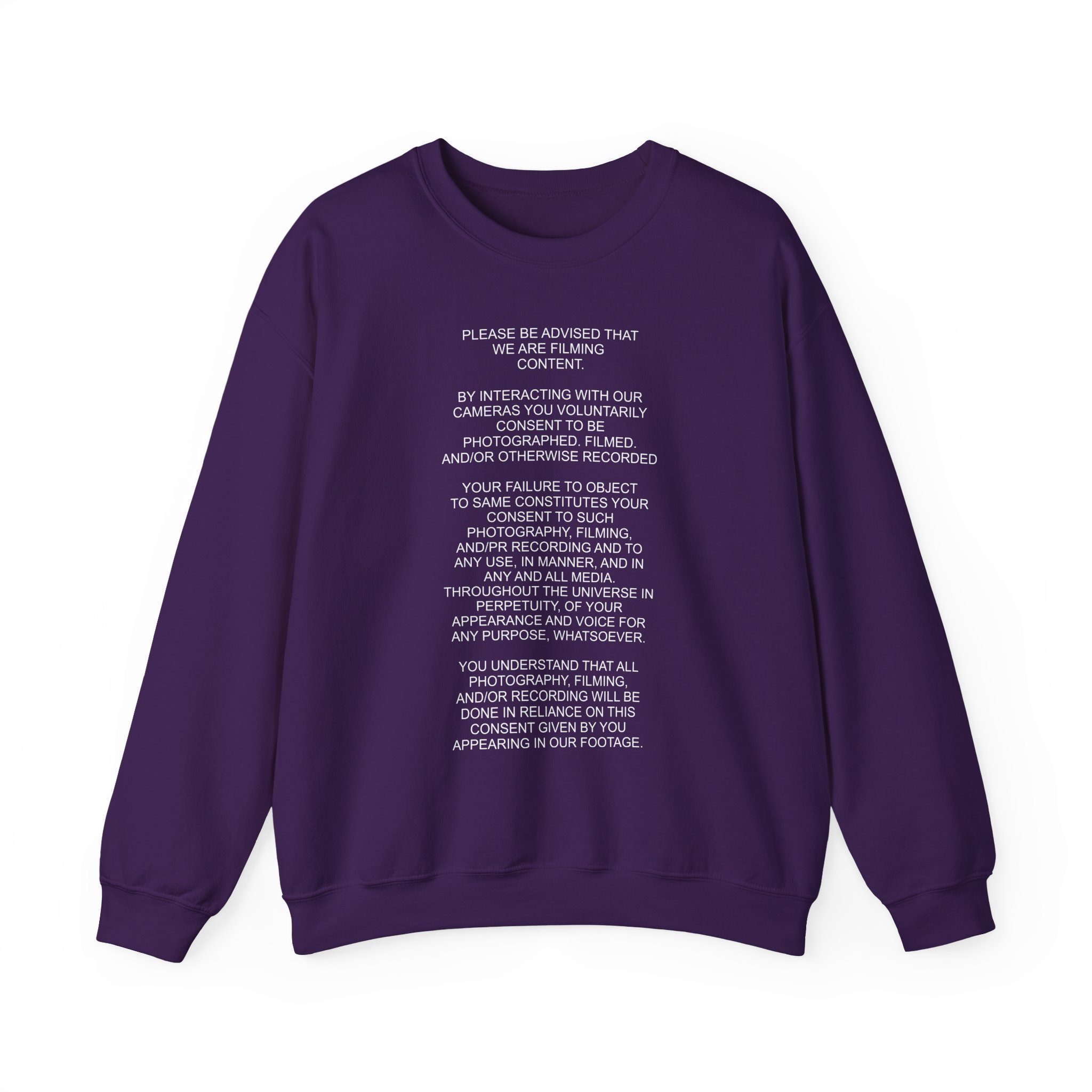 Nekrogoblikon We Are Filming Content Unisex Heavy Blendâ„¢ Crewneck Sweatshirt