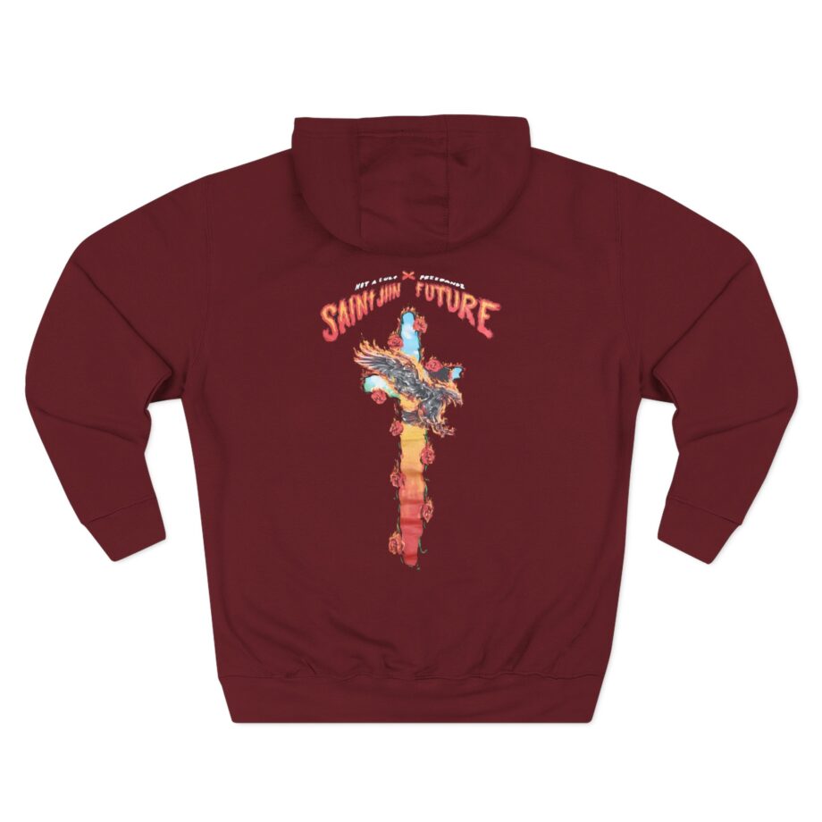Saint Jhn Not a Cult X Freebandz Roses Three-Panel Fleece Hoodie