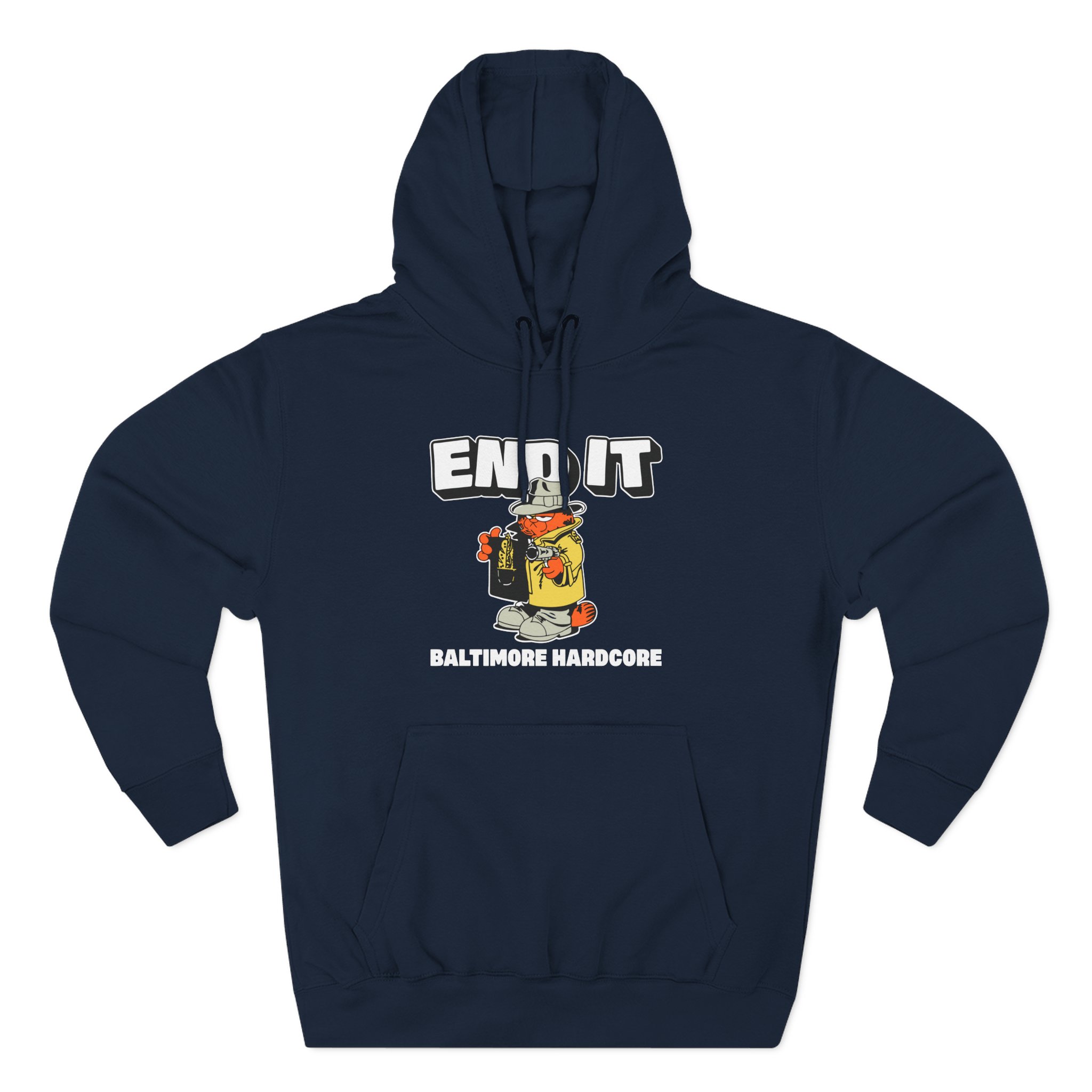 End It Baltimore Hardcore Three-Panel Fleece Hoodie
