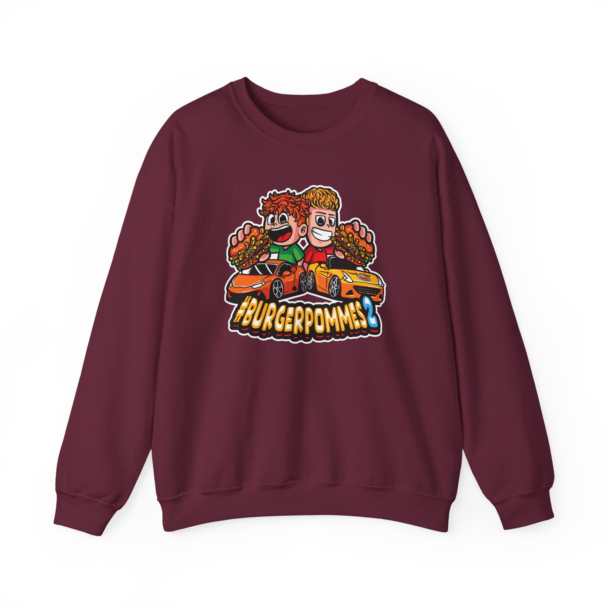 Burger Pommes Unisex Heavy Blendâ„¢ Crewneck Sweatshirt