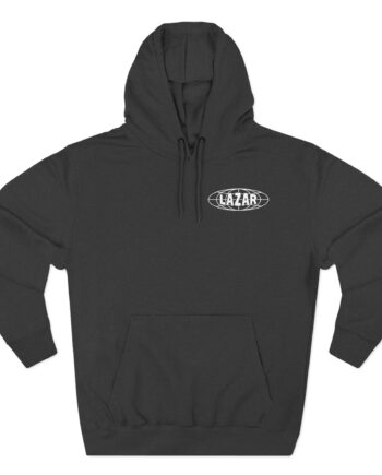Lazarbeam Globe Indigo Three-Panel Fleece Hoodie