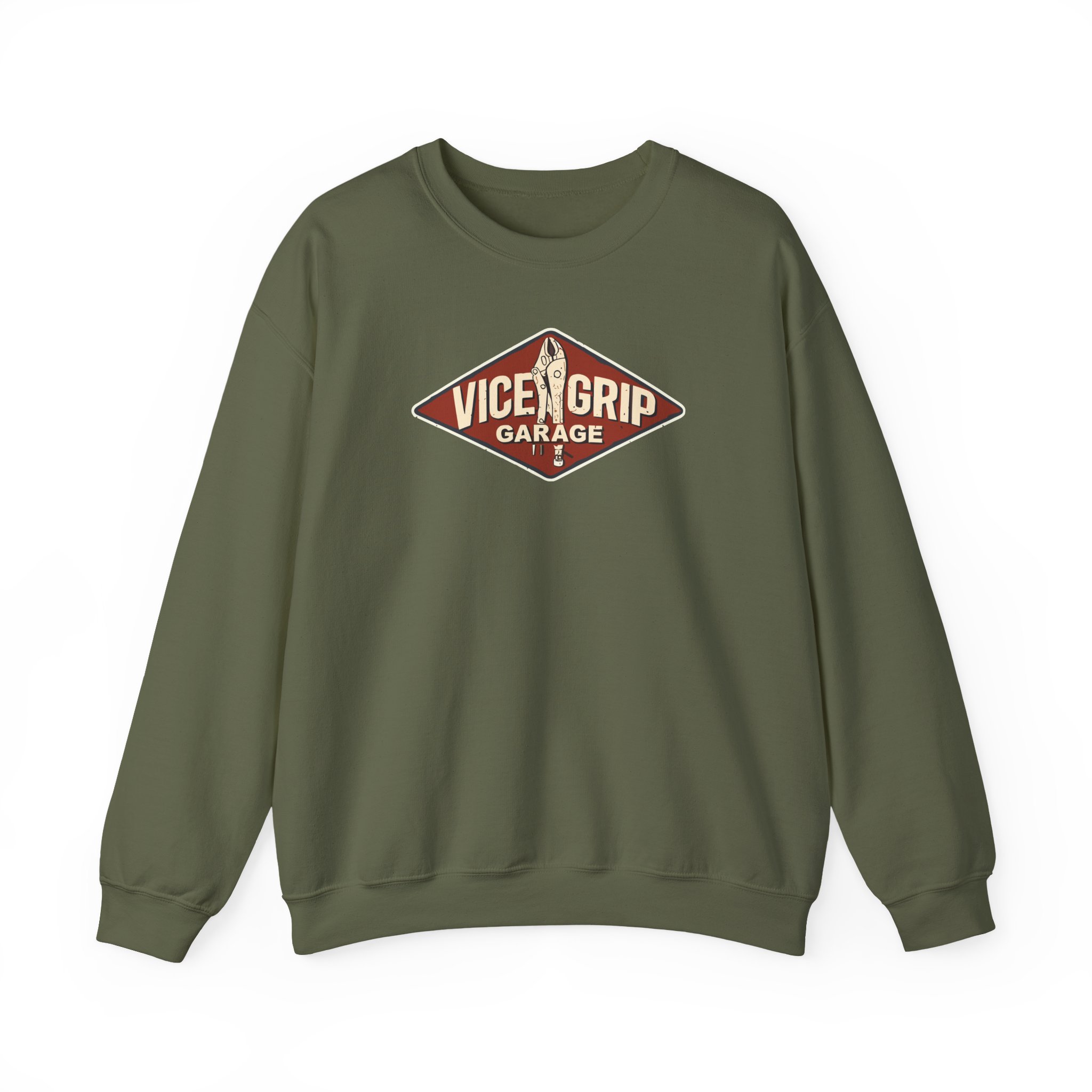 Vicegripgarage Garage Sign Unisex Heavy Blendâ„¢ Crewneck Sweatshirt
