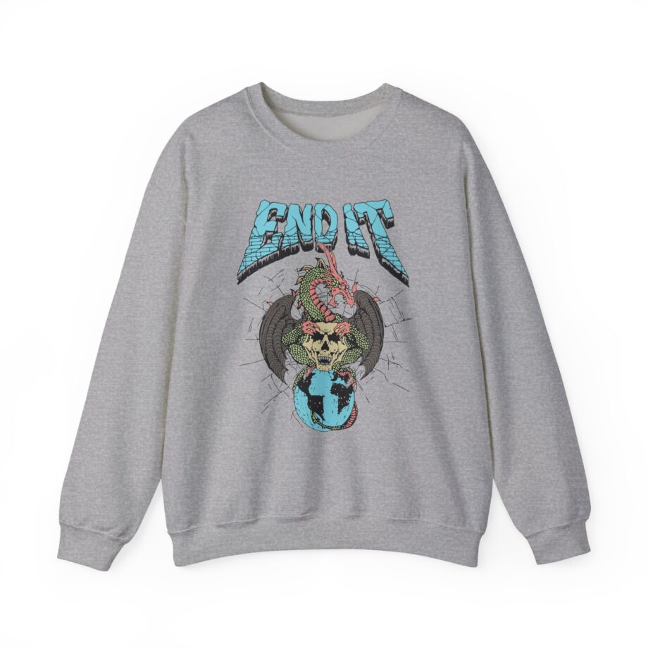 End It Dragon Skull Unisex Heavy Blend Crewneck Sweatshirt