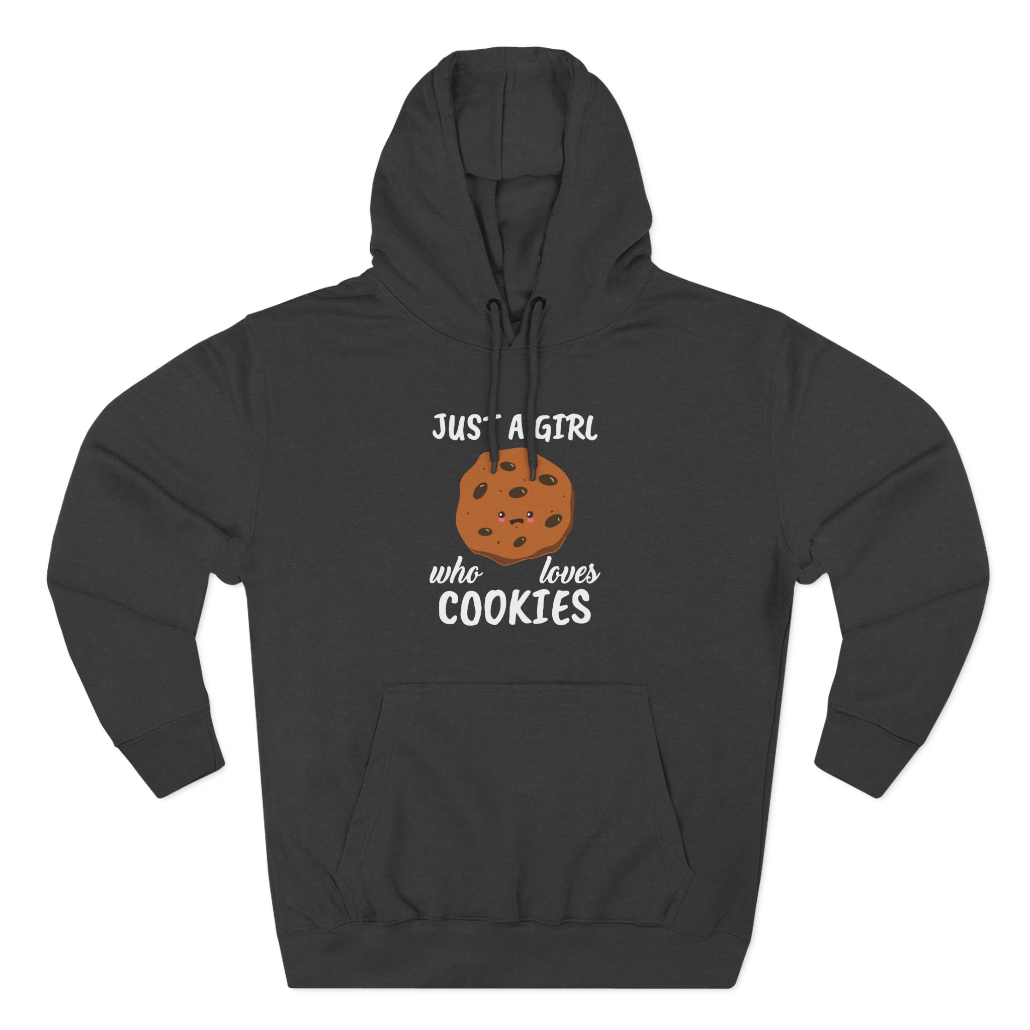 Cookieswirlc Just a Girl Who Loves Cookies Three-Panel Fleece Hoodie