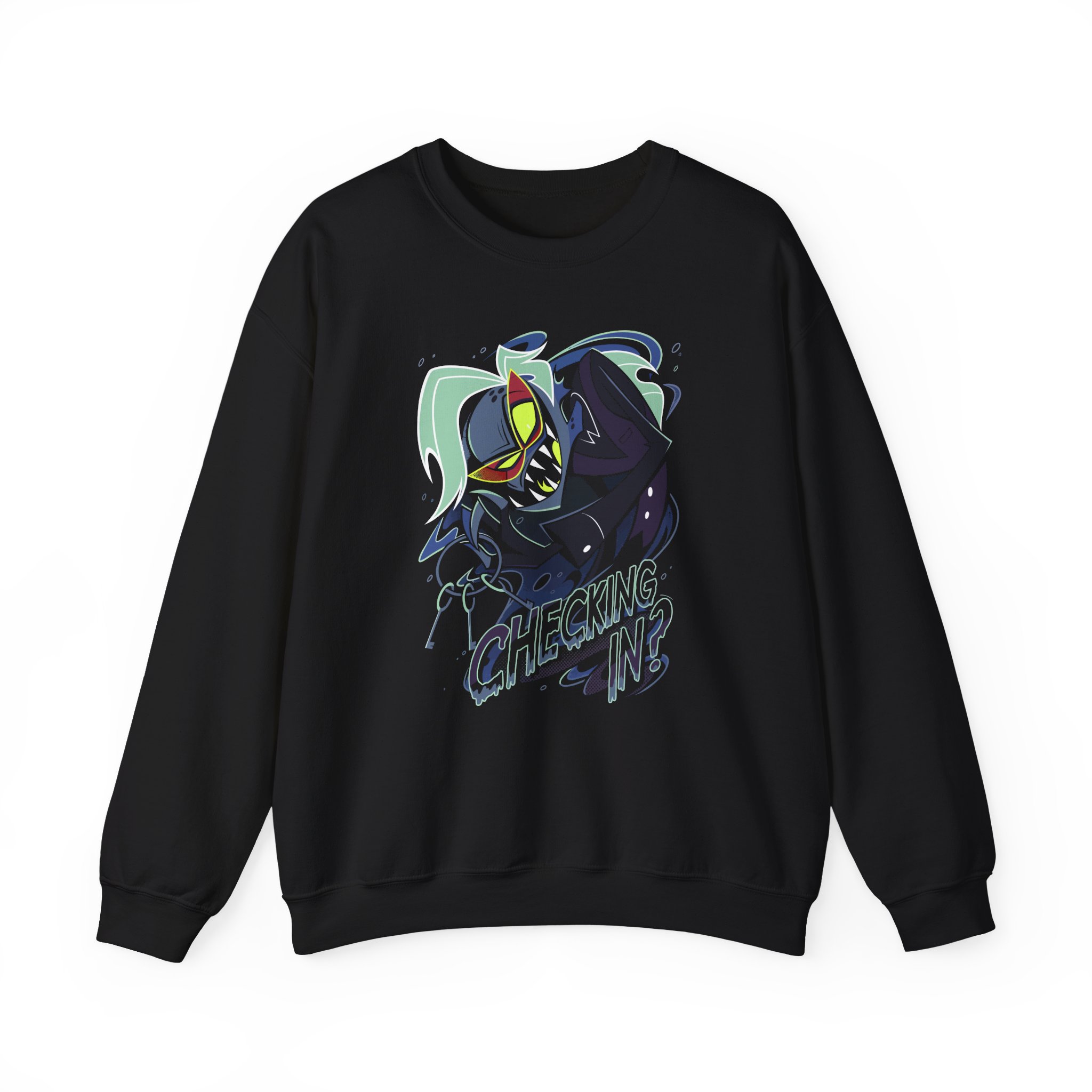 Vivziepop Checking in Unisex Heavy Blendâ„¢ Crewneck Sweatshirt