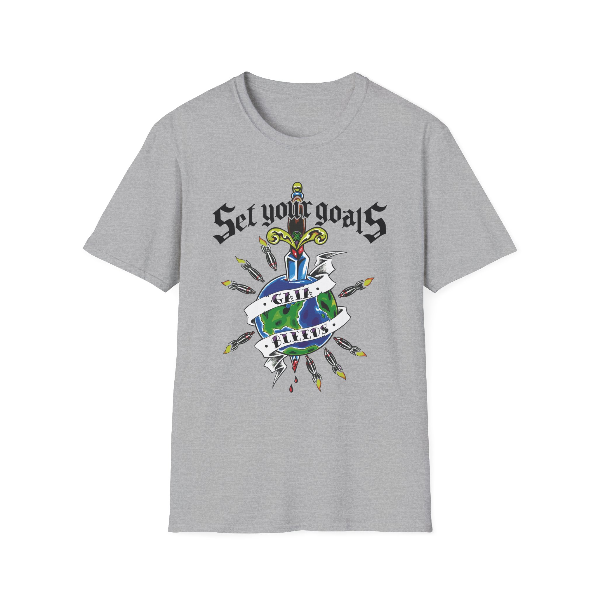 Set Your Goals Gaia Bleeds Unisex Softstyle T-Shirt