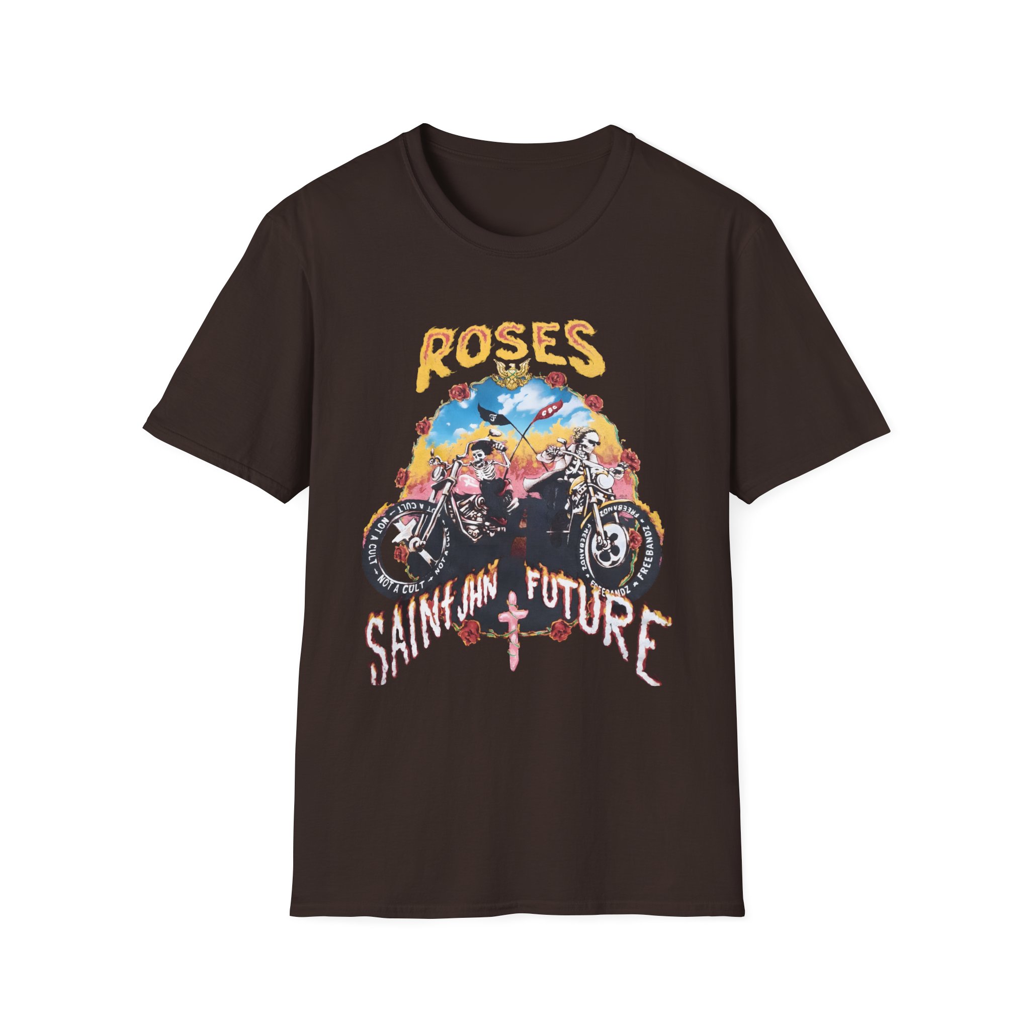 Saint Jhn Not a Cult X Freebandz Roses Unisex Softstyle T-Shirt