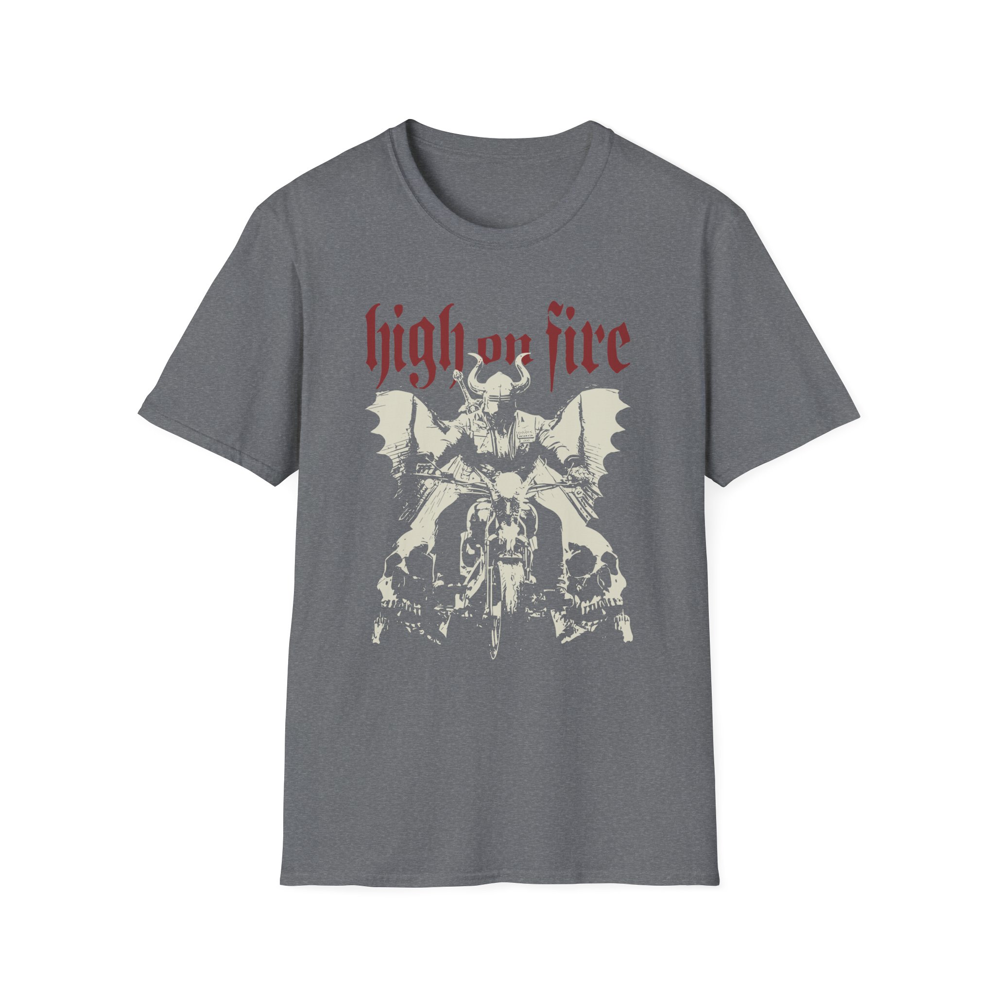 High on Fire Biker Unisex Softstyle T-Shirt