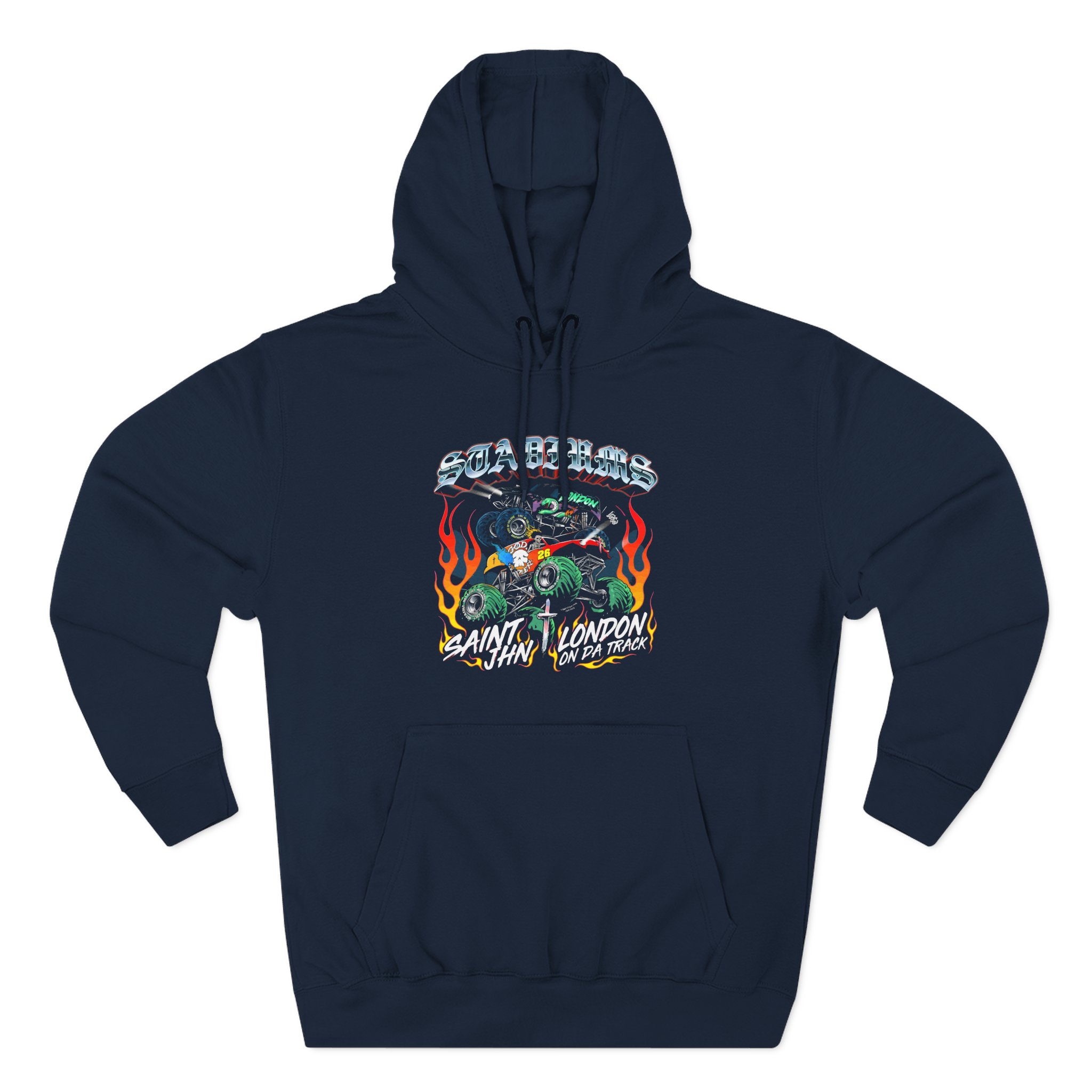 Saint Jhn Stadiums With London on Da Track Three-Panel Fleece Hoodie