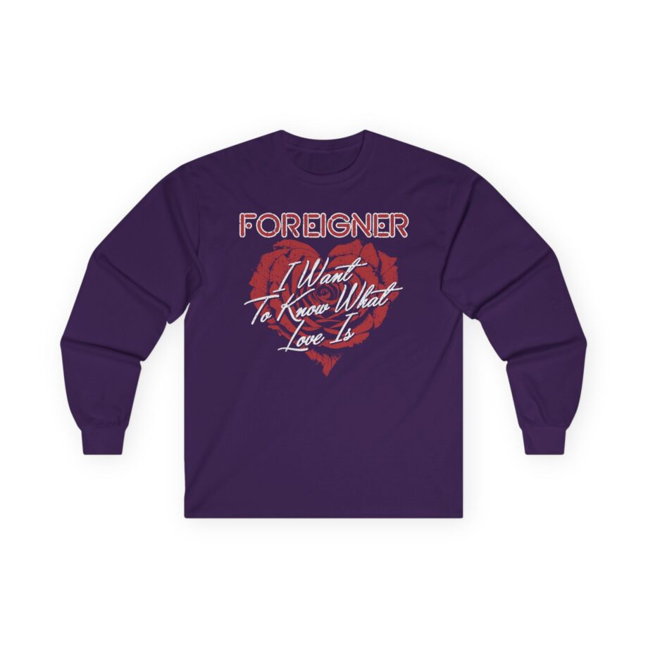 Foreigner Rose Heart Unisex Ultra Cotton Long Sleeve Tee