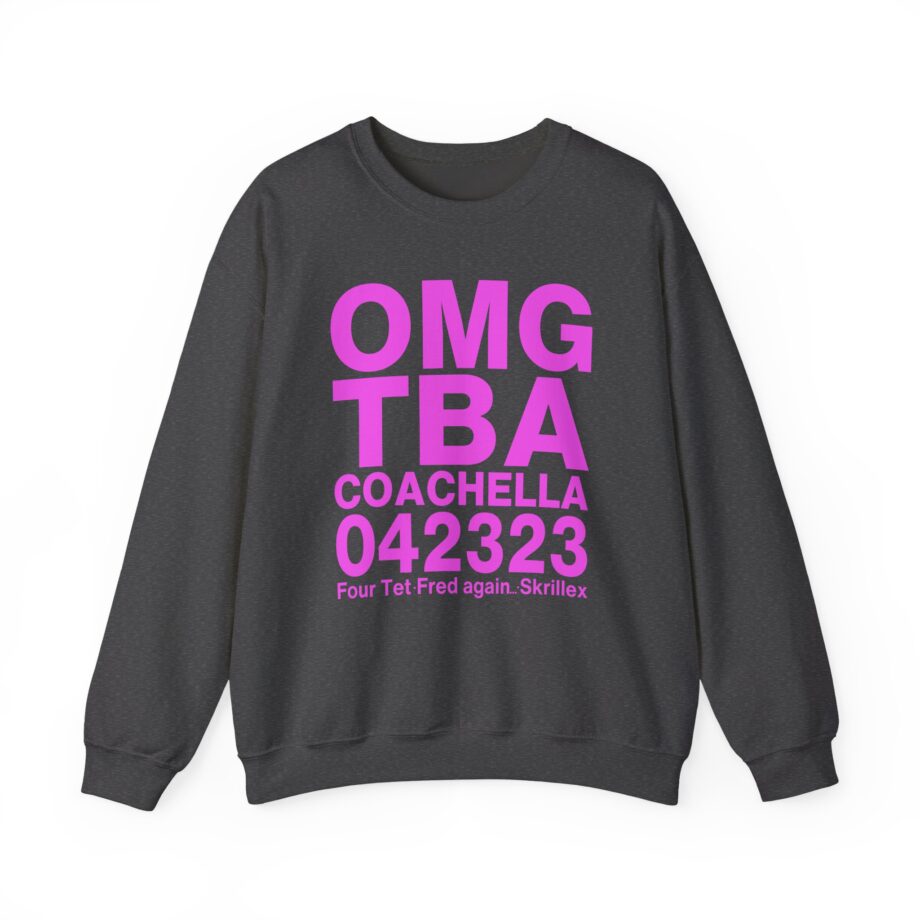 Skrillex OMG ТВА COACHELLA 042323 Four Tet. Fred again Unisex Heavy Blend™ Crewneck Sweatshirt